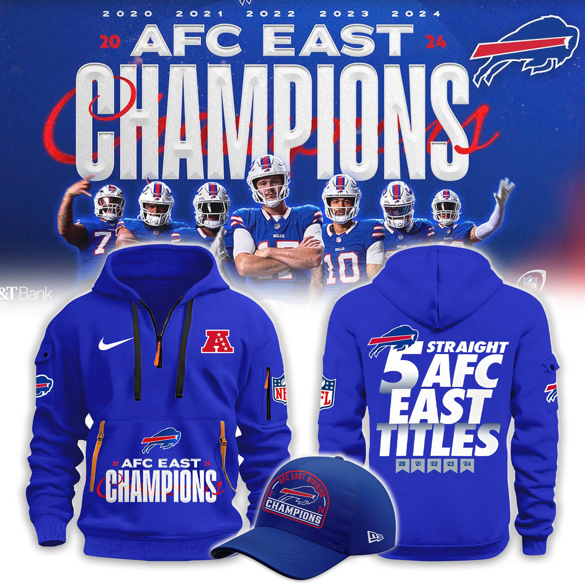 Buffalo Bills AFC East Champions Fleece Hoodie | Cap | Jogger - Famjoys Buffalo Bills AFC East Champions Fleece Hoodie | Cap | Jogger - Famjoys