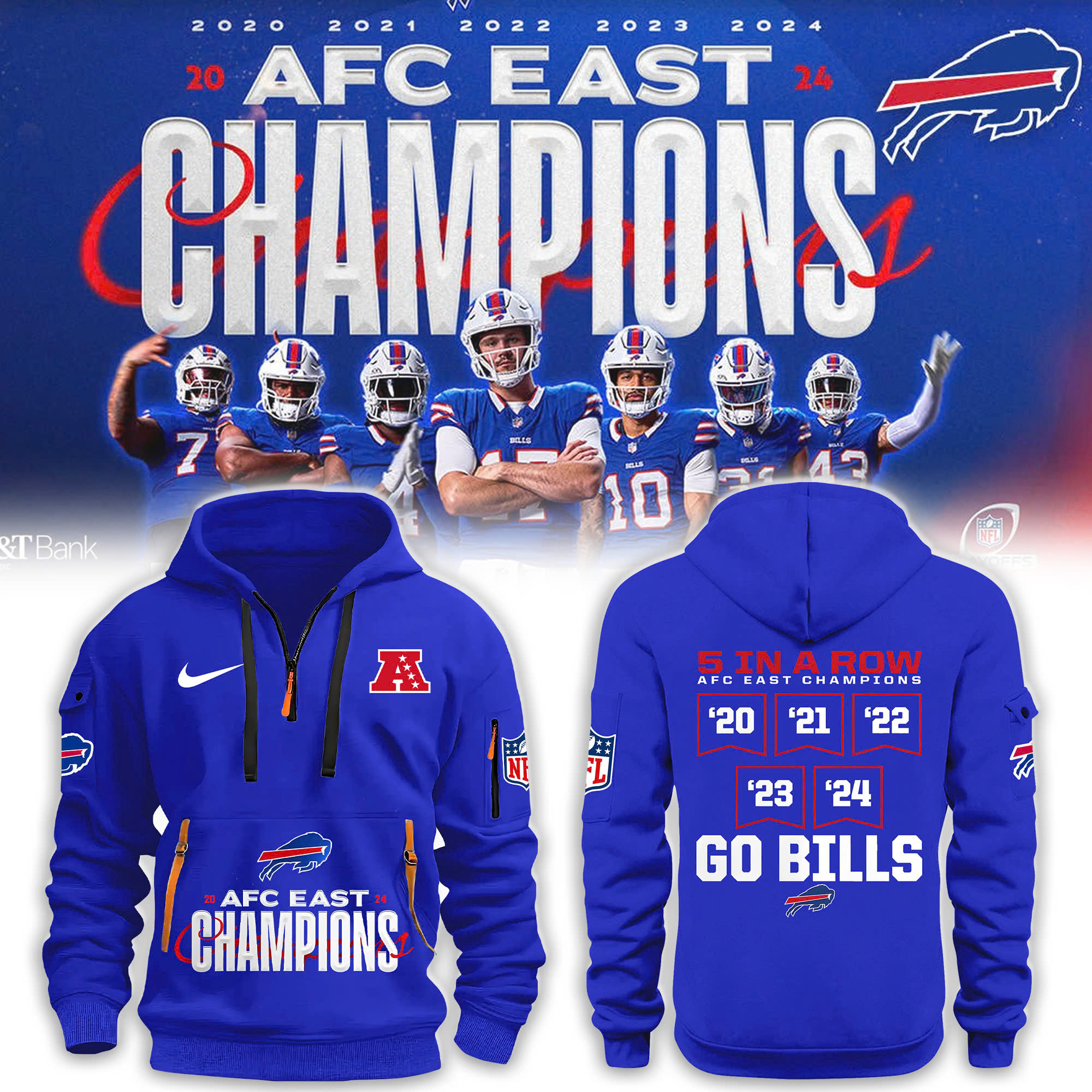 Buffalo Bills AFC East Champions Fleece Hoodie | Cap | Jogger - Famjoys Buffalo Bills AFC East Champions Fleece Hoodie | Cap | Jogger - Famjoys