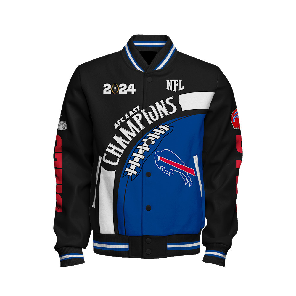 Buffalo Bills AFC East Champions New Design Varsity Jacket - Famjoys Buffalo Bills AFC East Champions New Design Varsity Jacket - Famjoys