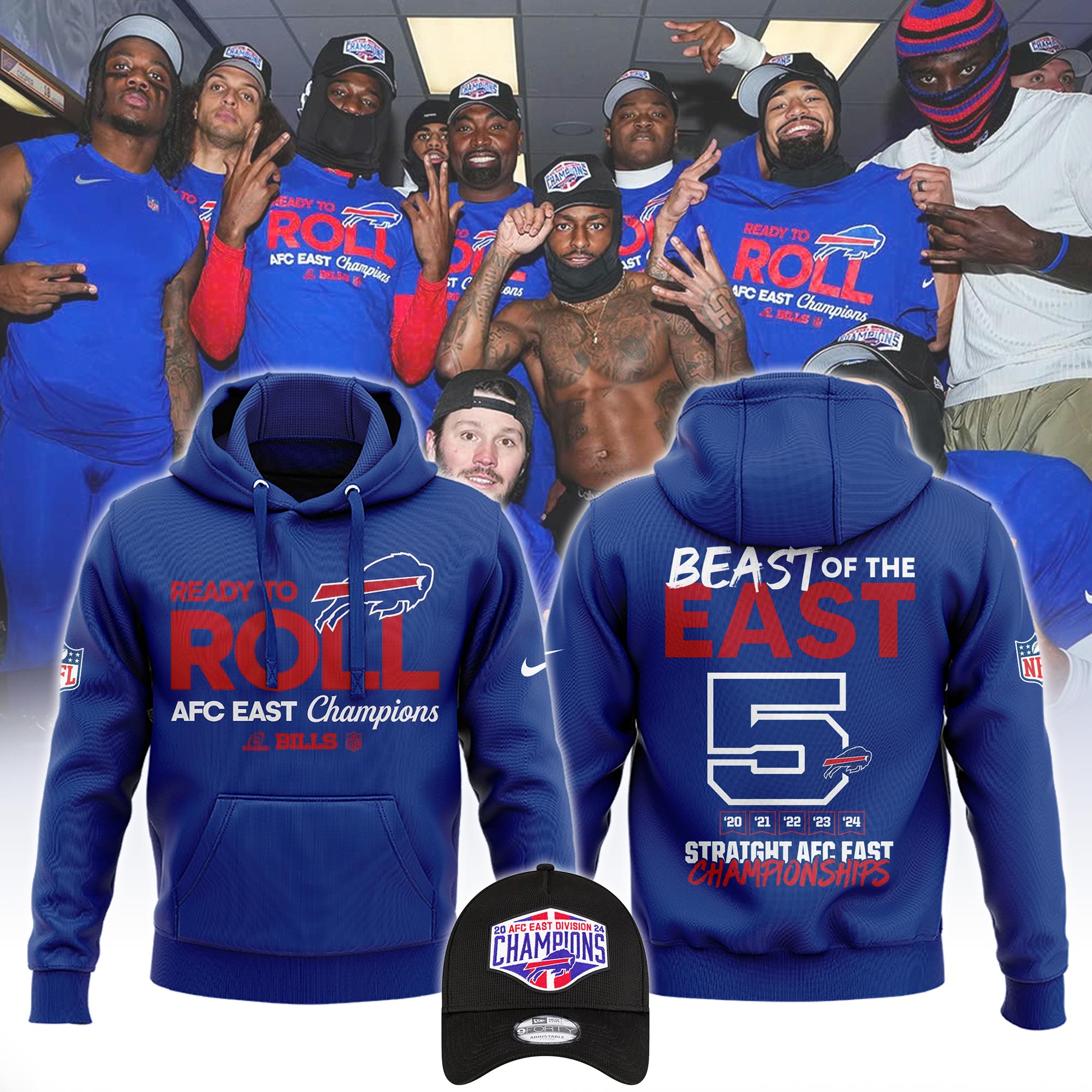 Buffalo Bills AFC East Division Champions Locker Room Trophy Collection Hoodie - Famjoys Buffalo Bills AFC East Division Champions Locker Room Trophy Collection Hoodie - Famjoys