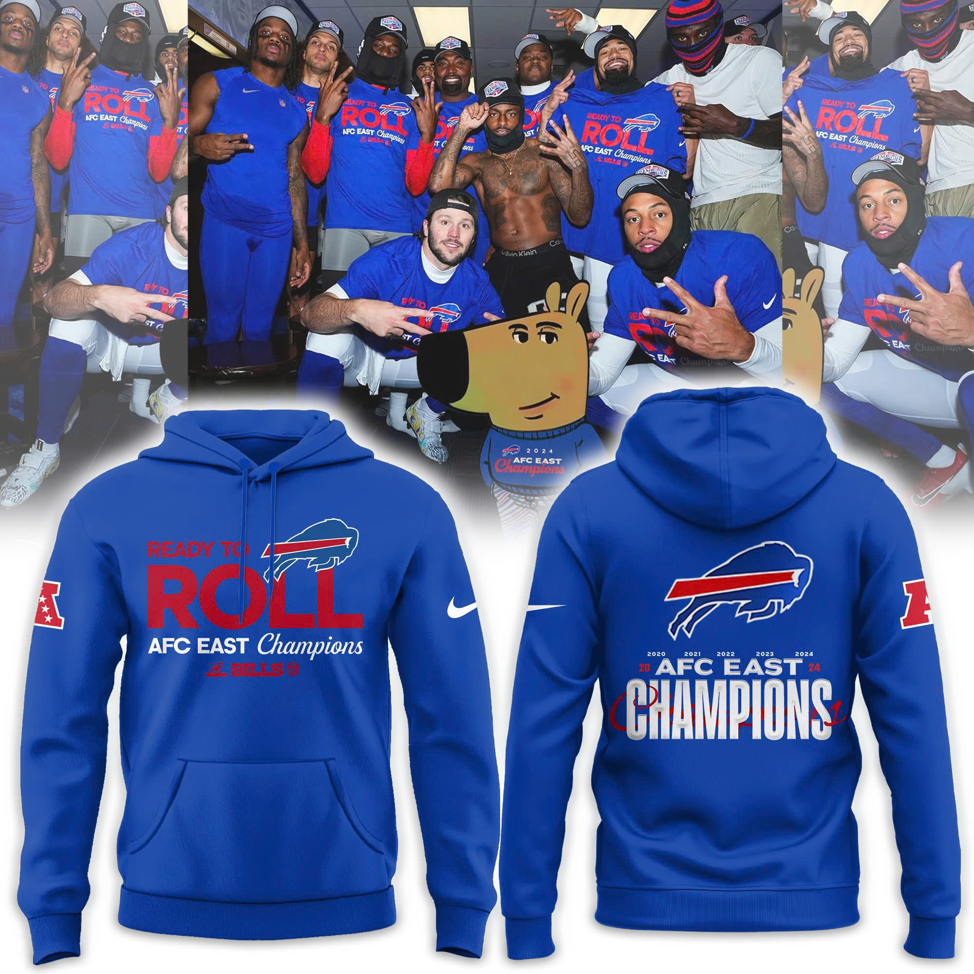 Buffalo Bills AFC East Division Champions Locker Room Trophy Collection Hoodie V3 - Famjoys Buffalo Bills AFC East Division Champions Locker Room Trophy Collection Hoodie V3 - Famjoys