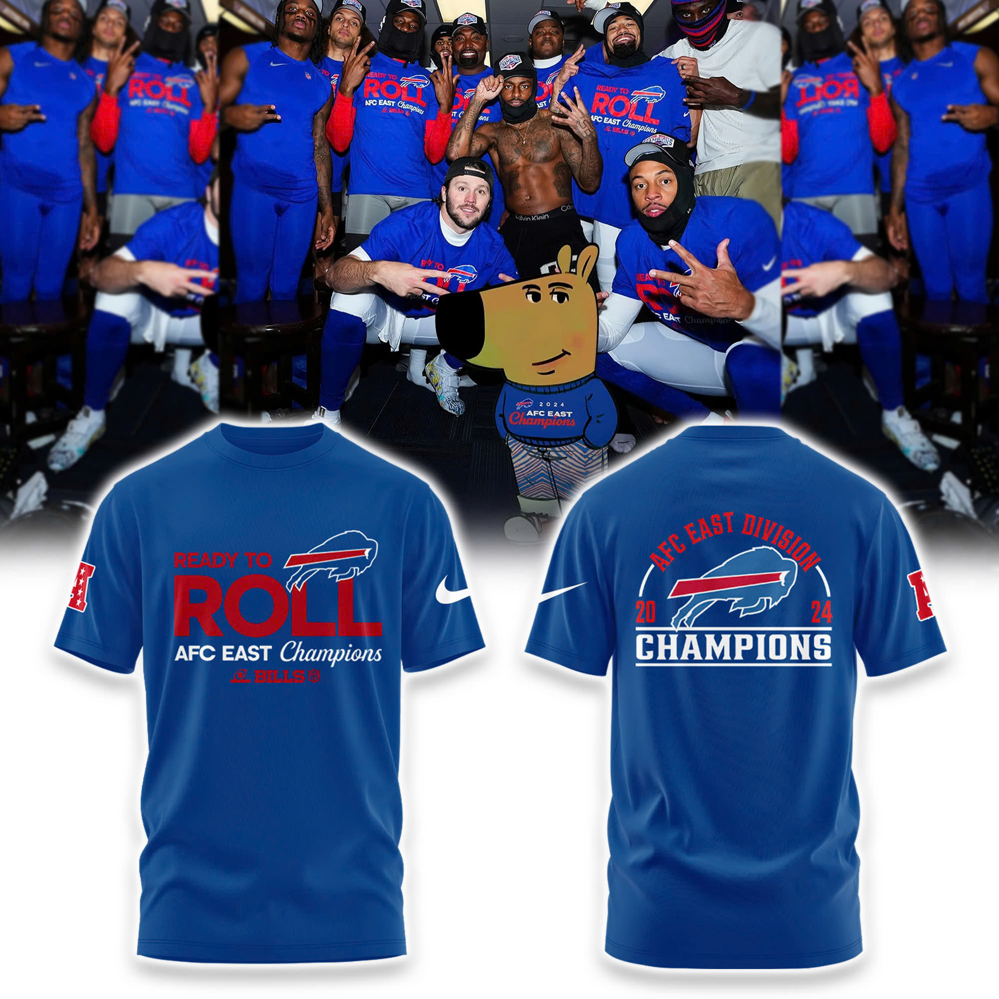 Buffalo Bills AFC East Division Champions Locker Room Trophy Collection TShirt - Famjoys Buffalo Bills AFC East Division Champions Locker Room Trophy Collection TShirt - Famjoys