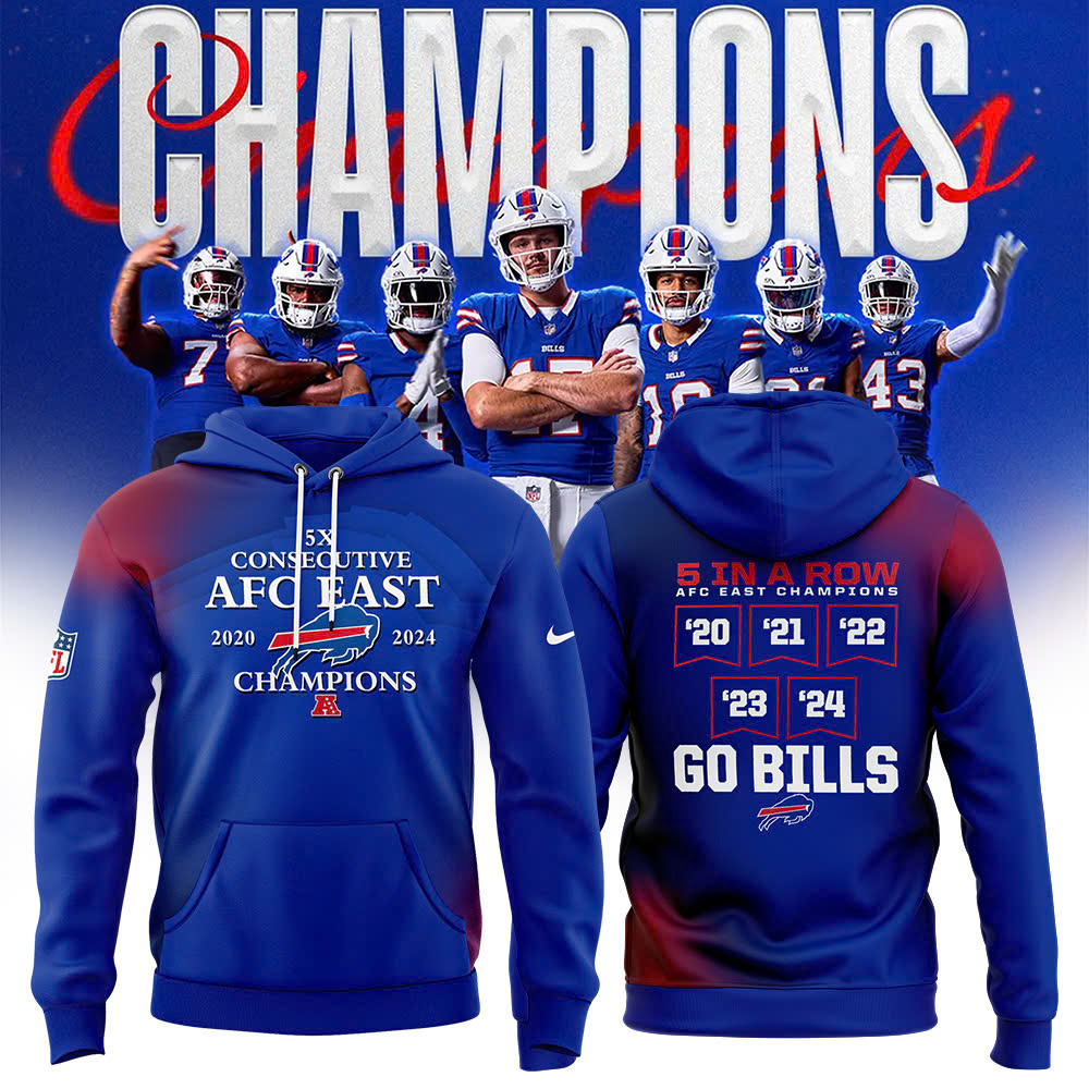 Buffalo Bills AFC East Division Champions Premium Pullover Hoodie - Famjoys Buffalo Bills AFC East Division Champions Premium Pullover Hoodie - Famjoys