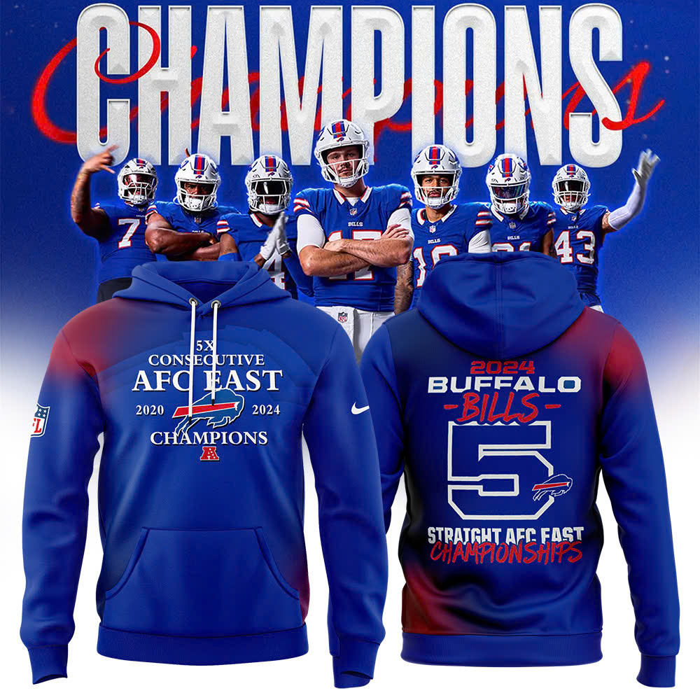 Buffalo Bills AFC East Division Champions Premium Pullover Hoodie - Famjoys Buffalo Bills AFC East Division Champions Premium Pullover Hoodie - Famjoys
