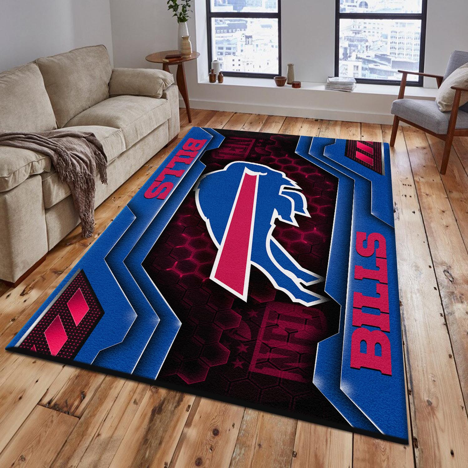 Buffalo Bills Area Rugs 0557 - Famjoys Buffalo Bills Area Rugs 0557 - Famjoys