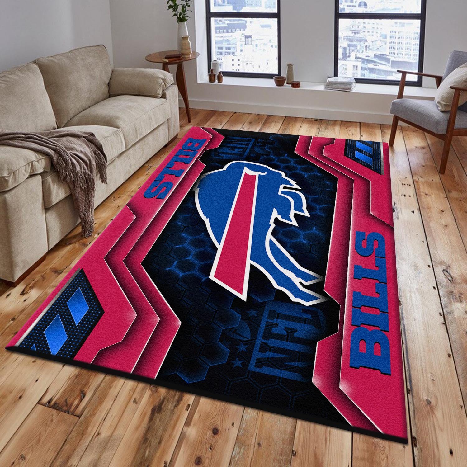Buffalo Bills Area Rugs 0557 - Famjoys Buffalo Bills Area Rugs 0557 - Famjoys