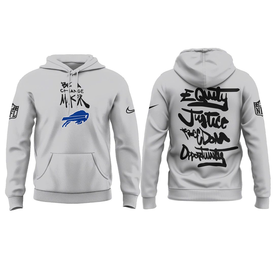 Buffalo Bills Be A Change Maker Collection Hoodie - Famjoys Buffalo Bills Be A Change Maker Collection Hoodie - Famjoys