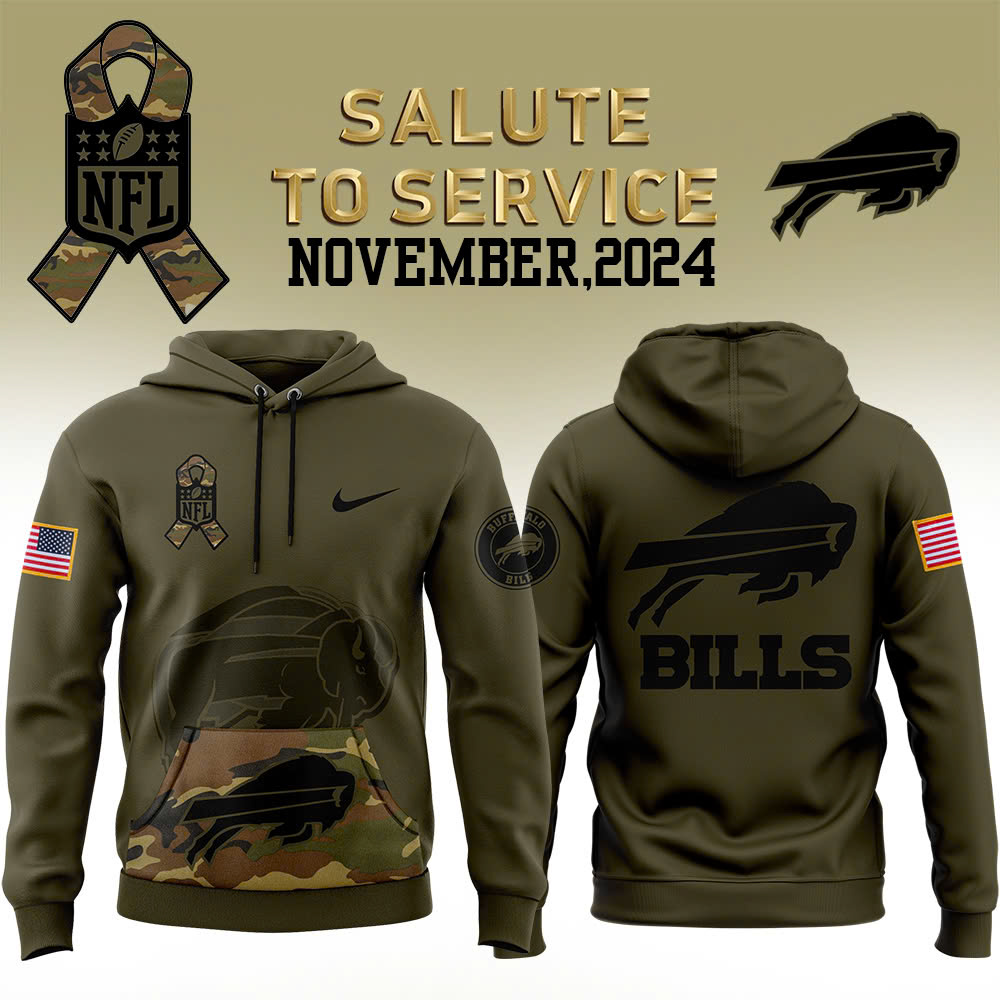 Buffalo Bills Camo Salute to Service Club Fleece Pullover Hoodie - Famjoys Buffalo Bills Camo Salute to Service Club Fleece Pullover Hoodie - Famjoys