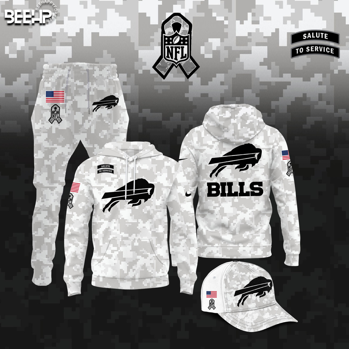 Buffalo Bills Camo Salute to Service Combo - Famjoys Buffalo Bills Camo Salute to Service Combo - Famjoys