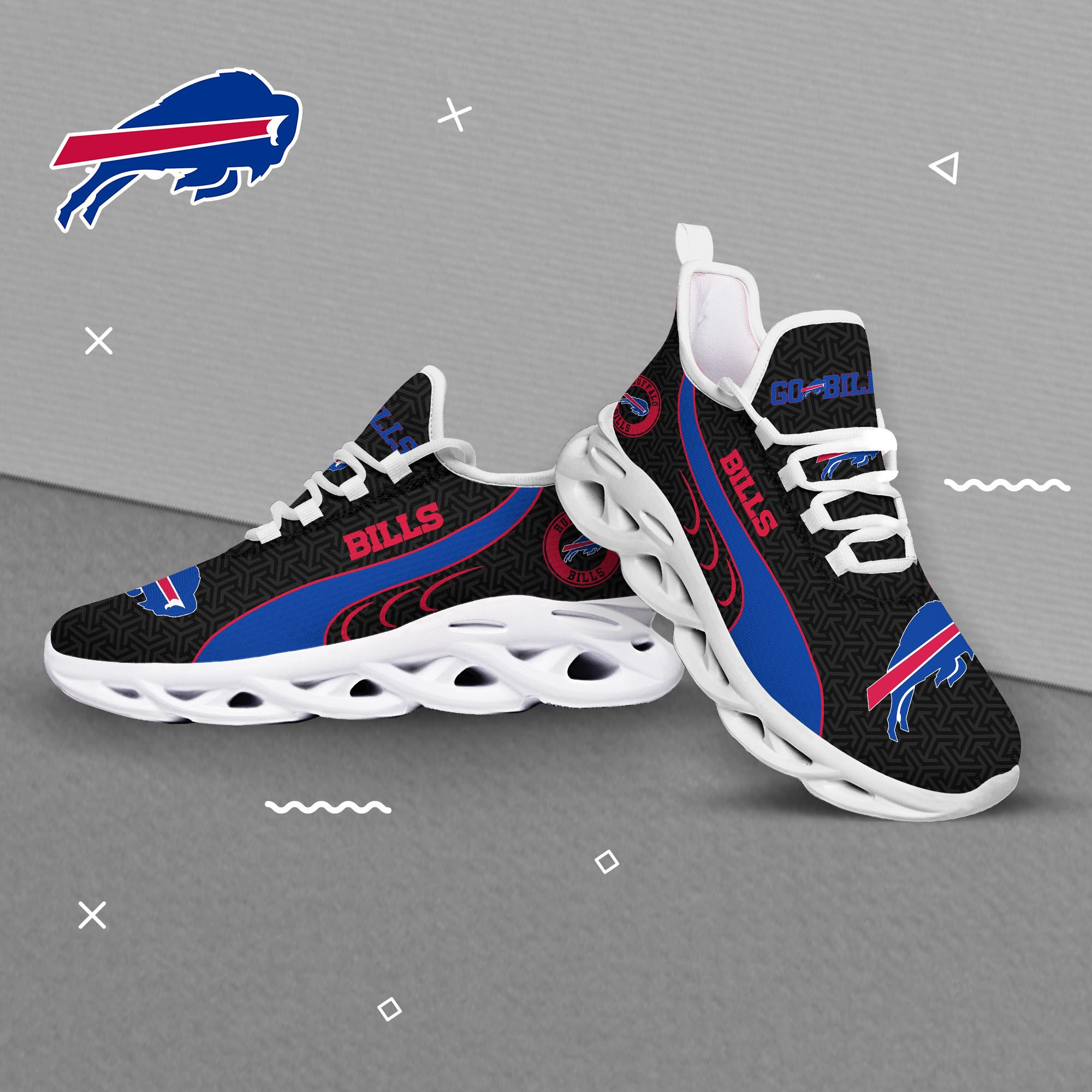 Buffalo Bills Clunky Shoes T-42107 - Famjoys Buffalo Bills Clunky Shoes T-42107 - Famjoys