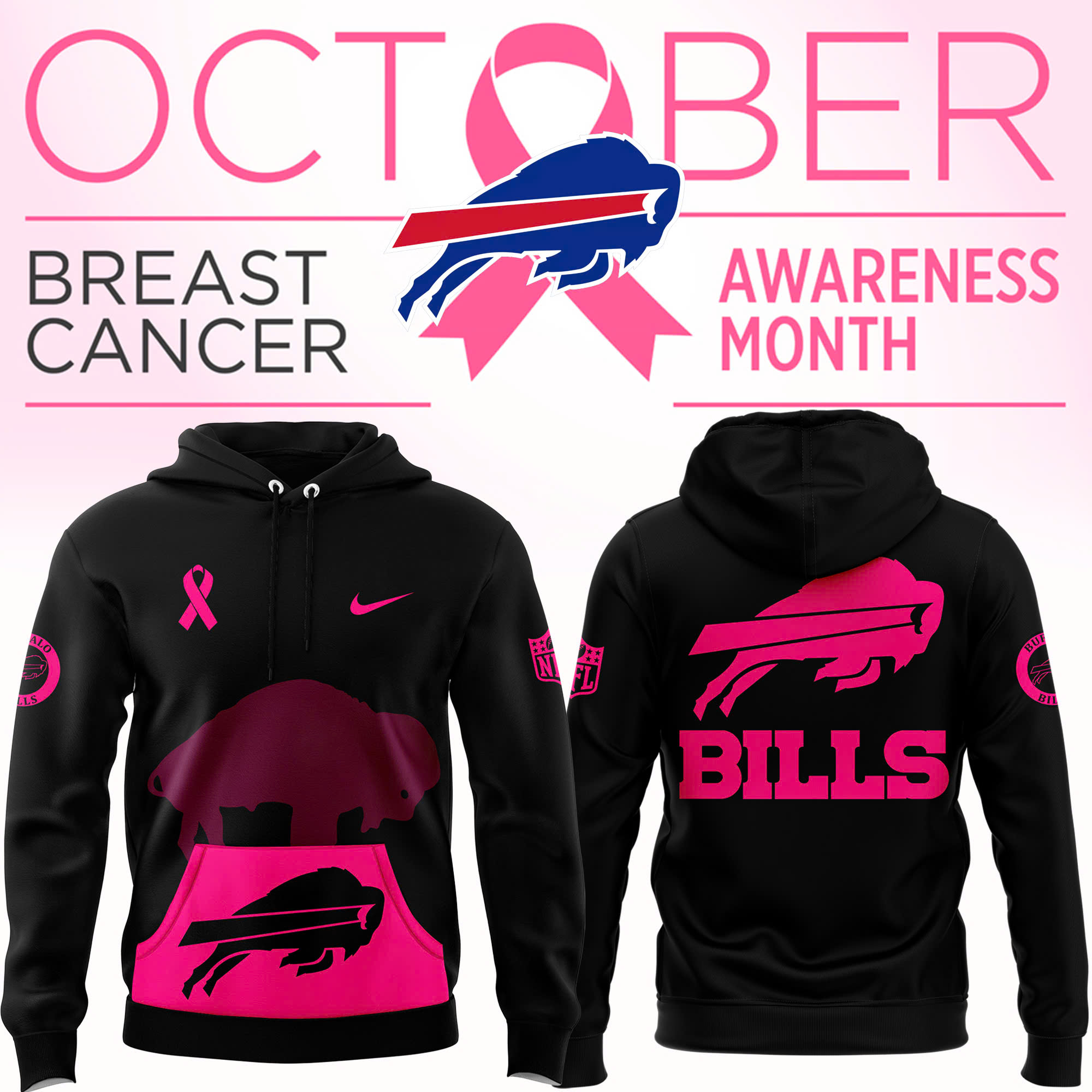 Buffalo Bills Crucial Catch Club Pullover Hoodie - Famjoys Buffalo Bills Crucial Catch Club Pullover Hoodie - Famjoys