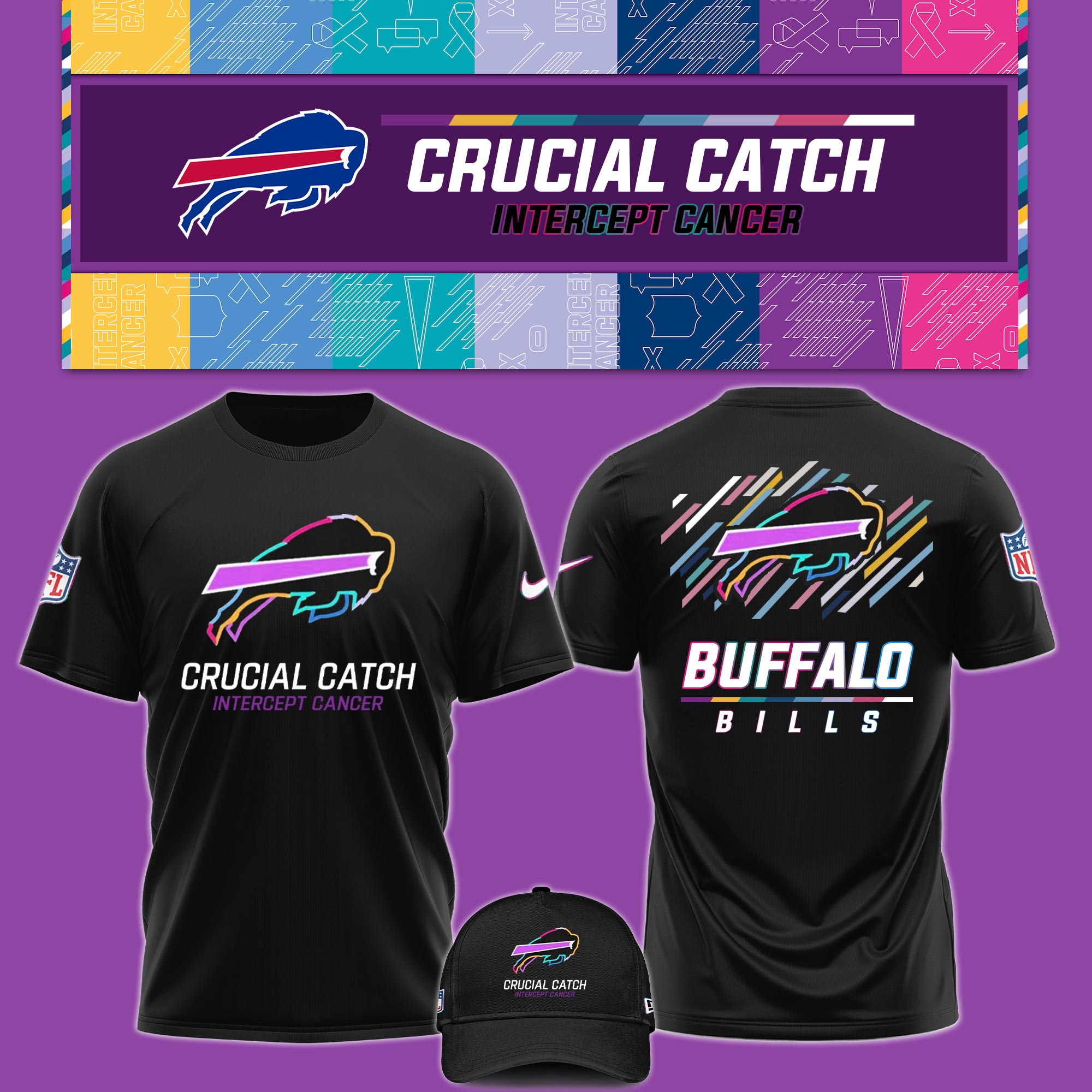 Buffalo Bills Crucial Catch Hoodie - Famjoys Buffalo Bills Crucial Catch Hoodie - Famjoys