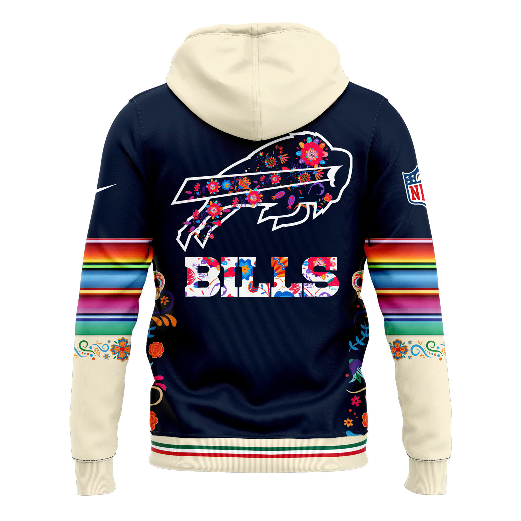 Buffalo Bills Dia De Los Muertos Premium Pullover Hoodie - Famjoys Buffalo Bills Dia De Los Muertos Premium Pullover Hoodie - Famjoys