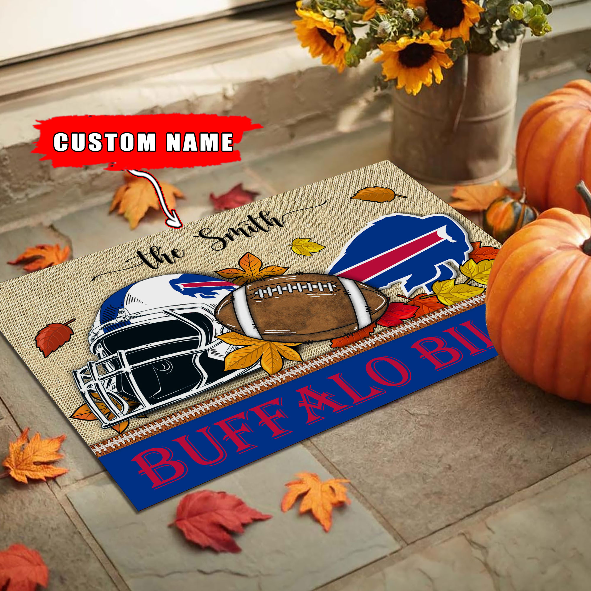 Buffalo Bills Football Doormat - Famjoys Buffalo Bills Football Doormat - Famjoys