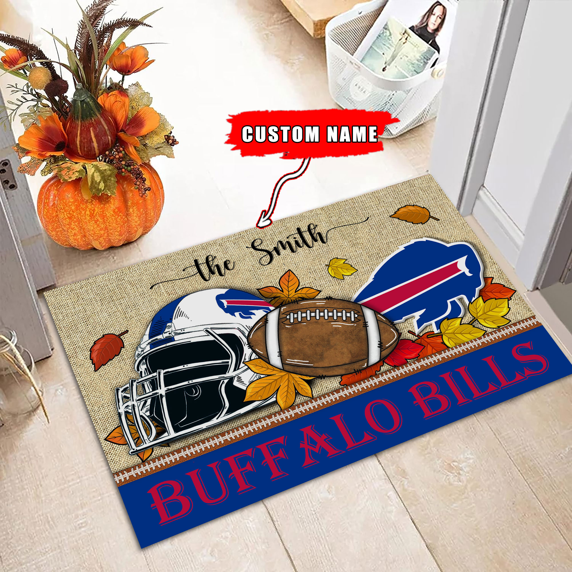 Buffalo Bills Football Doormat - Famjoys Buffalo Bills Football Doormat - Famjoys