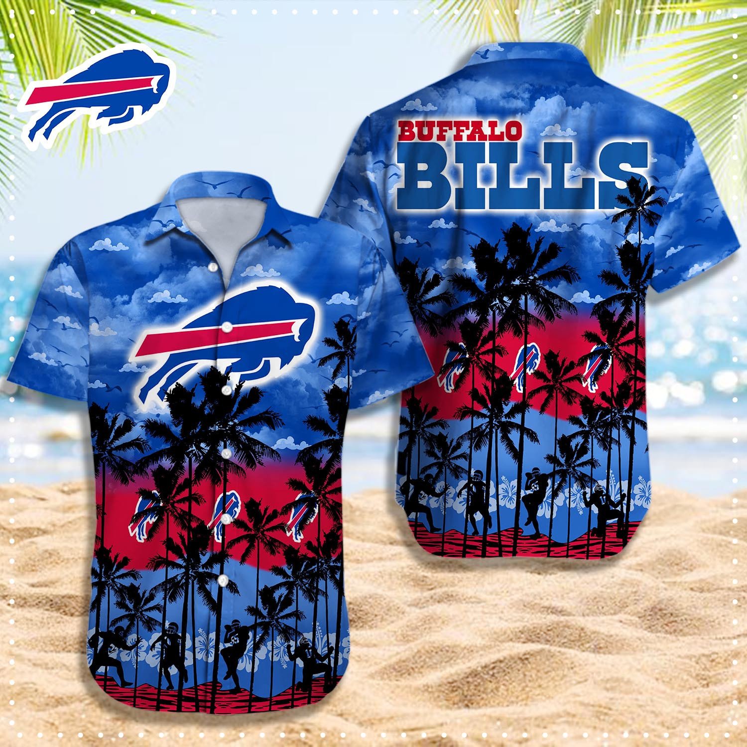Buffalo Bills Hawaiian Shirt - Famjoys Buffalo Bills Hawaiian Shirt - Famjoys