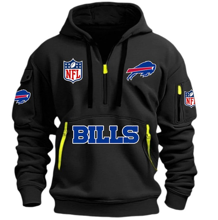 Buffalo Bills - HOODIE HALF ZIPPER - QTA405111342 - Famjoys Buffalo Bills - HOODIE HALF ZIPPER - QTA405111342 - Famjoys