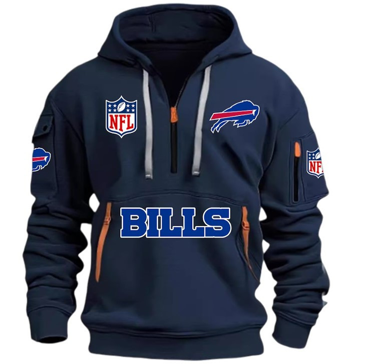 Buffalo Bills - HOODIE HALF ZIPPER - QTA405111342 - Famjoys Buffalo Bills - HOODIE HALF ZIPPER - QTA405111342 - Famjoys