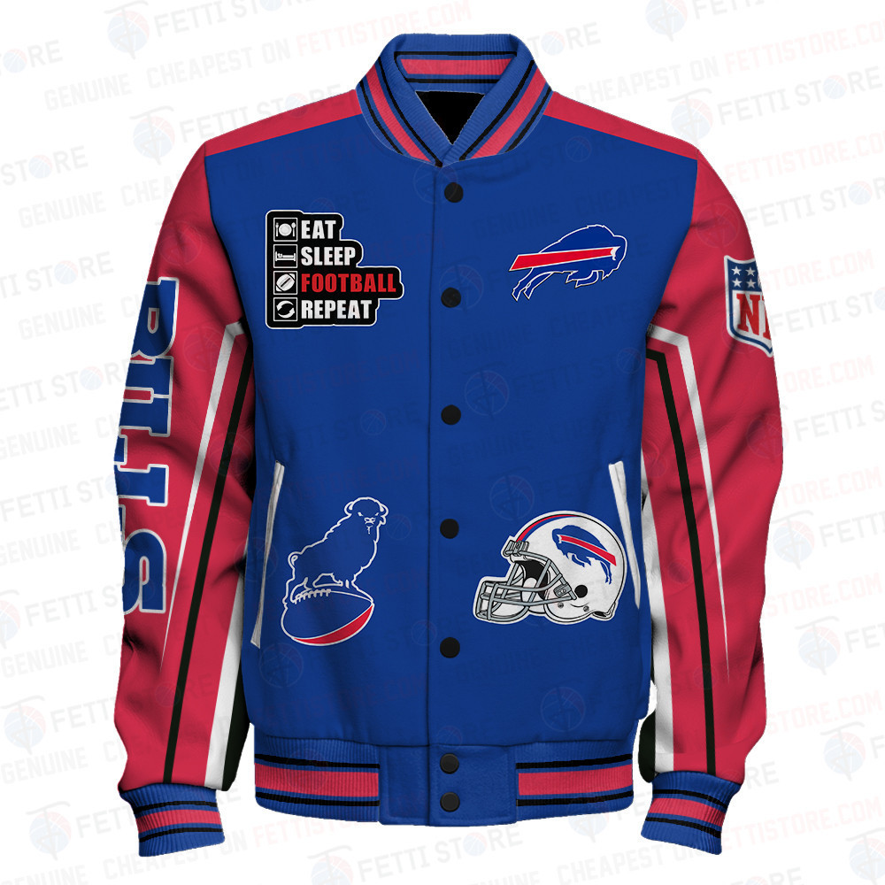 Buffalo Bills National Football League Varsity Jacket STM V4 - Famjoys Buffalo Bills National Football League Varsity Jacket STM V4 - Famjoys