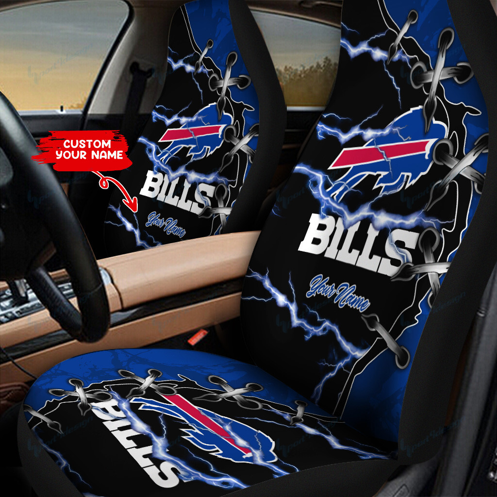 Buffalo Bills Personalized Car Seat Covers BG238 - Famjoys Buffalo Bills Personalized Car Seat Covers BG238 - Famjoys