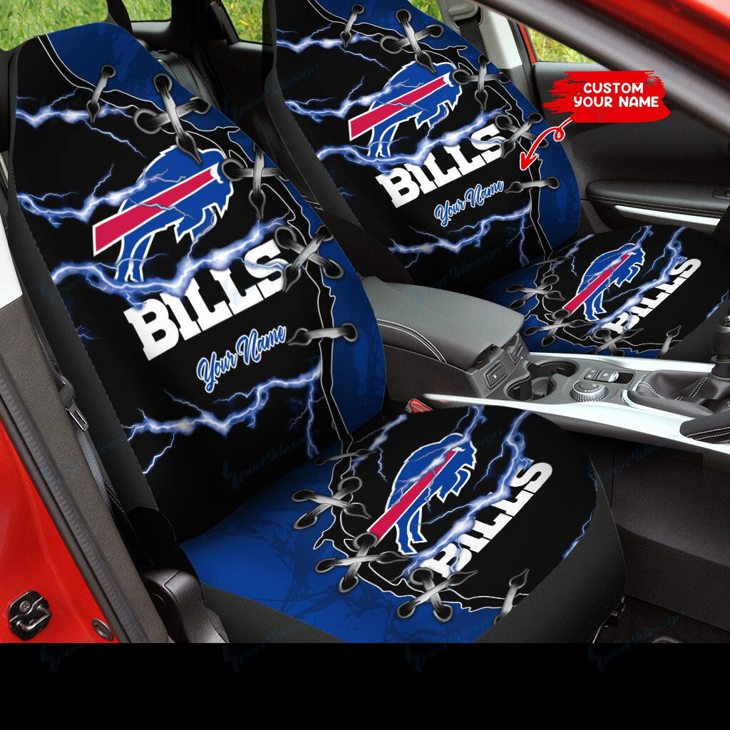 Buffalo Bills Personalized Car Seat Covers BG238 - Famjoys Buffalo Bills Personalized Car Seat Covers BG238 - Famjoys