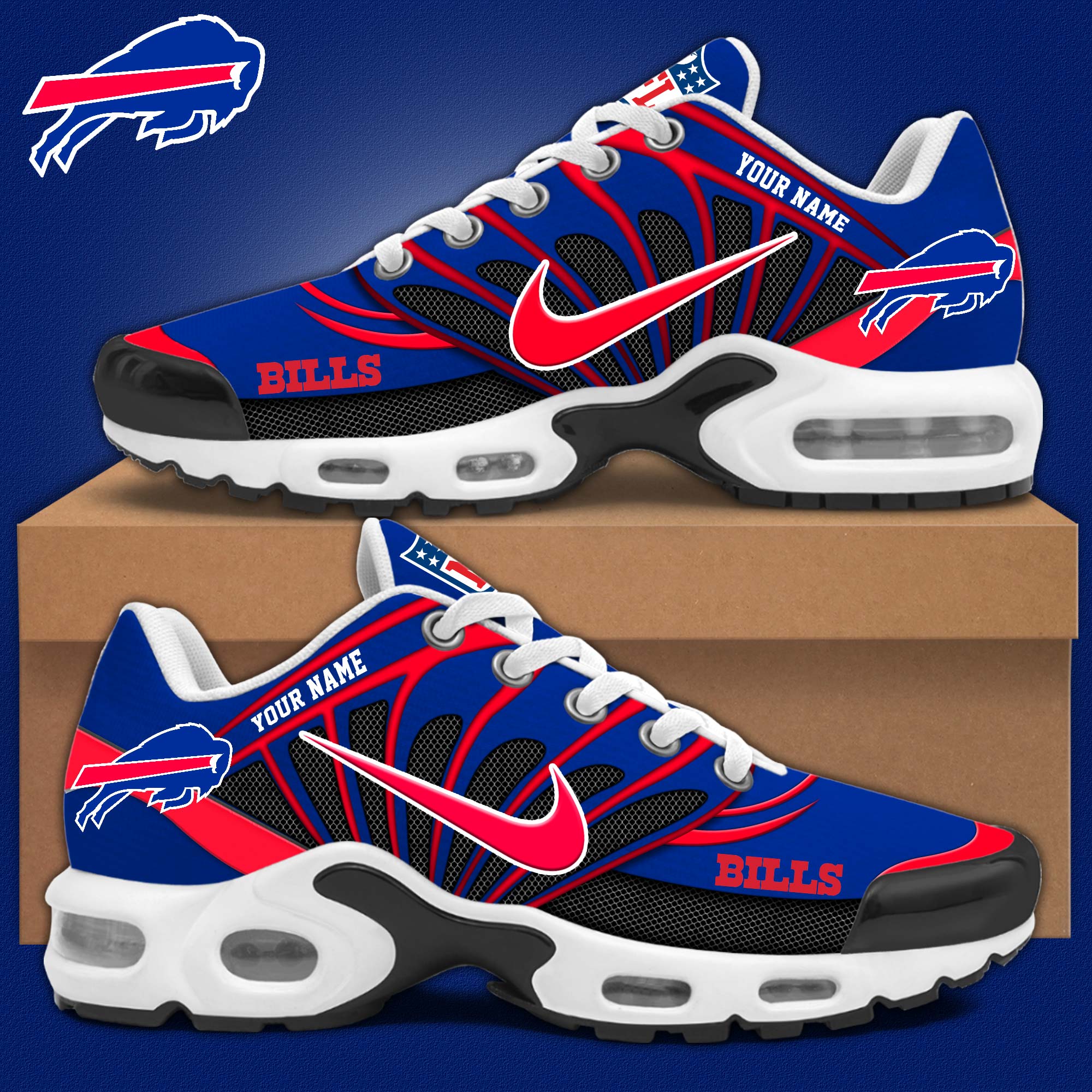 Buffalo Bills Personalized Shoes - Famjoys Buffalo Bills Personalized Shoes - Famjoys