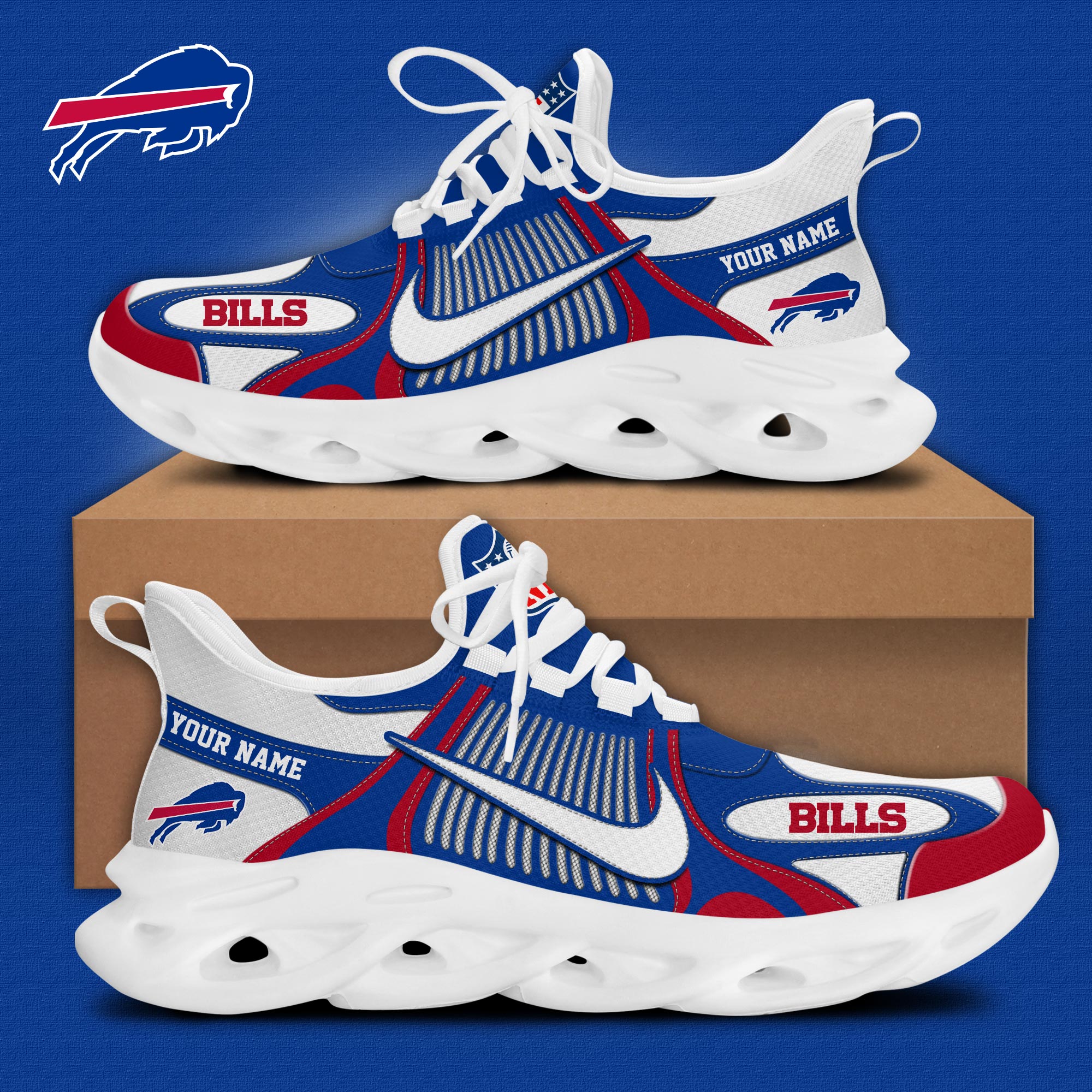 Buffalo Bills Personalized Shoes - Famjoys Buffalo Bills Personalized Shoes - Famjoys