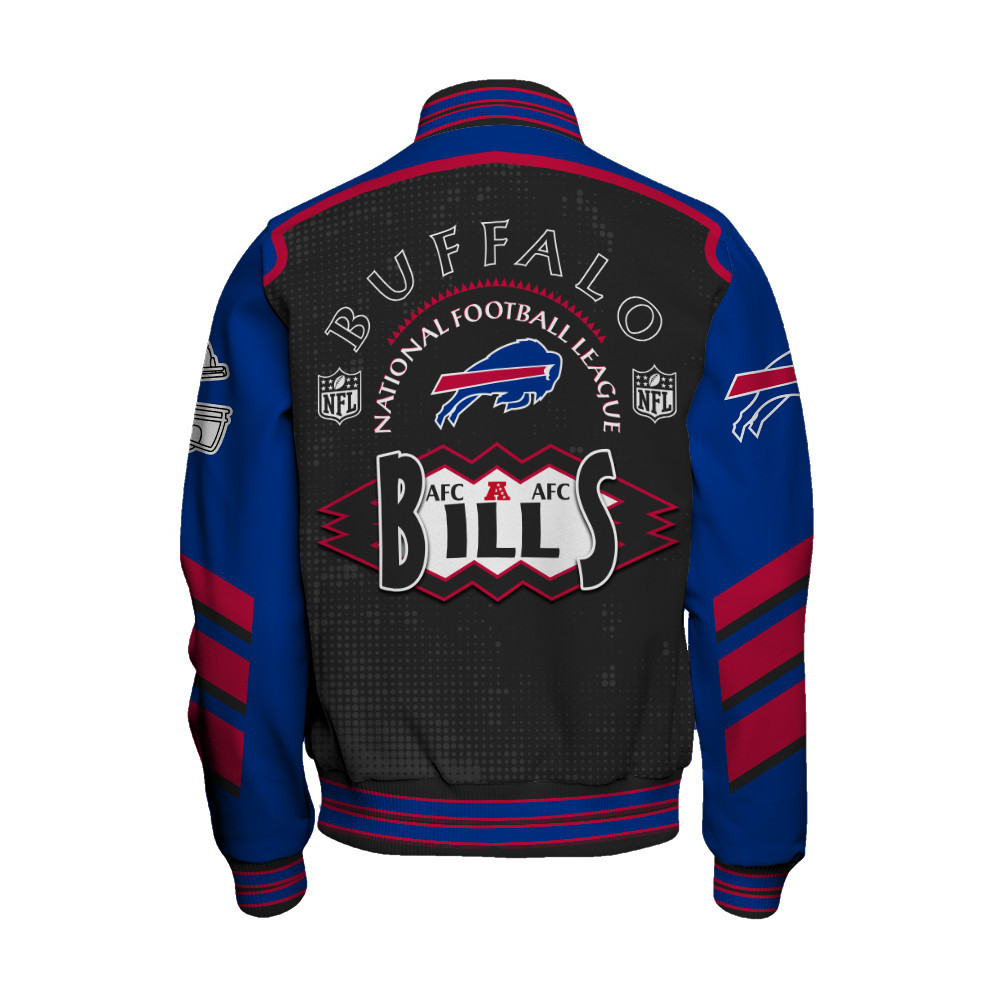 Buffalo Bills - Relentless Determination Unisex Varsity Jacket - Famjoys Buffalo Bills - Relentless Determination Unisex Varsity Jacket - Famjoys