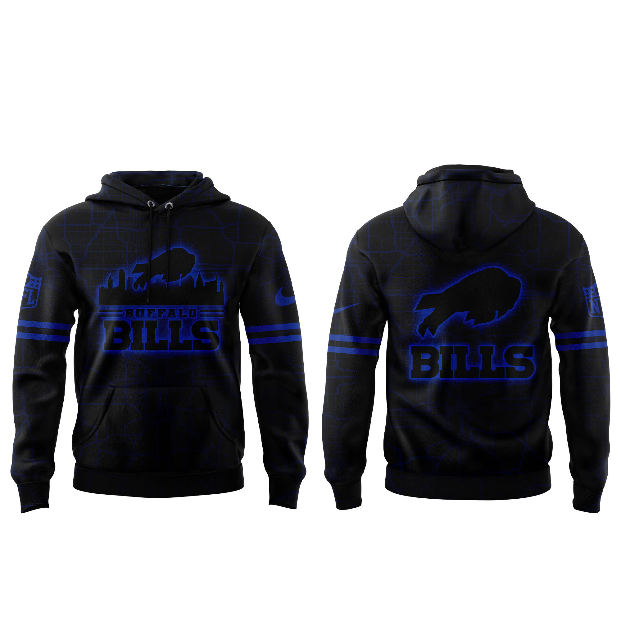 Buffalo Bills Skyline Edition Hoodie | Jogger | Cap - Famjoys Buffalo Bills Skyline Edition Hoodie | Jogger | Cap - Famjoys