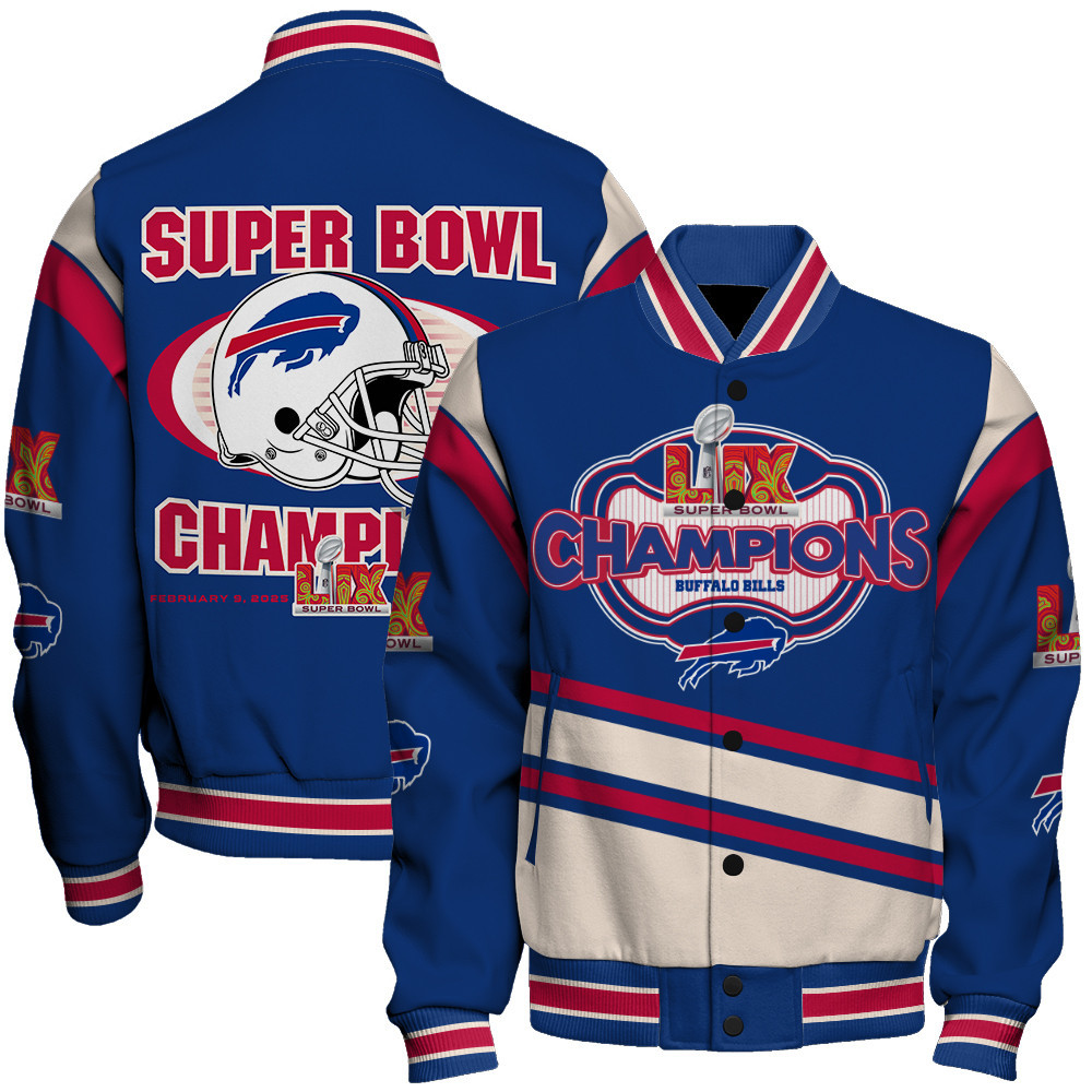 Buffalo Bills Super Bowl 2025 Premium Fan Edition Varsity Jacket - Famjoys Buffalo Bills Super Bowl 2025 Premium Fan Edition Varsity Jacket - Famjoys