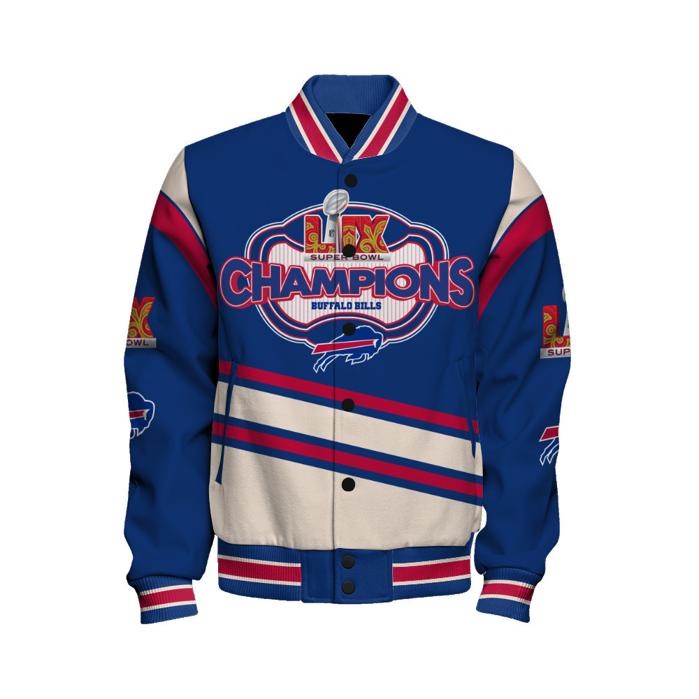 Buffalo Bills Super Bowl 2025 Premium Fan Edition Varsity Jacket - Famjoys Buffalo Bills Super Bowl 2025 Premium Fan Edition Varsity Jacket - Famjoys