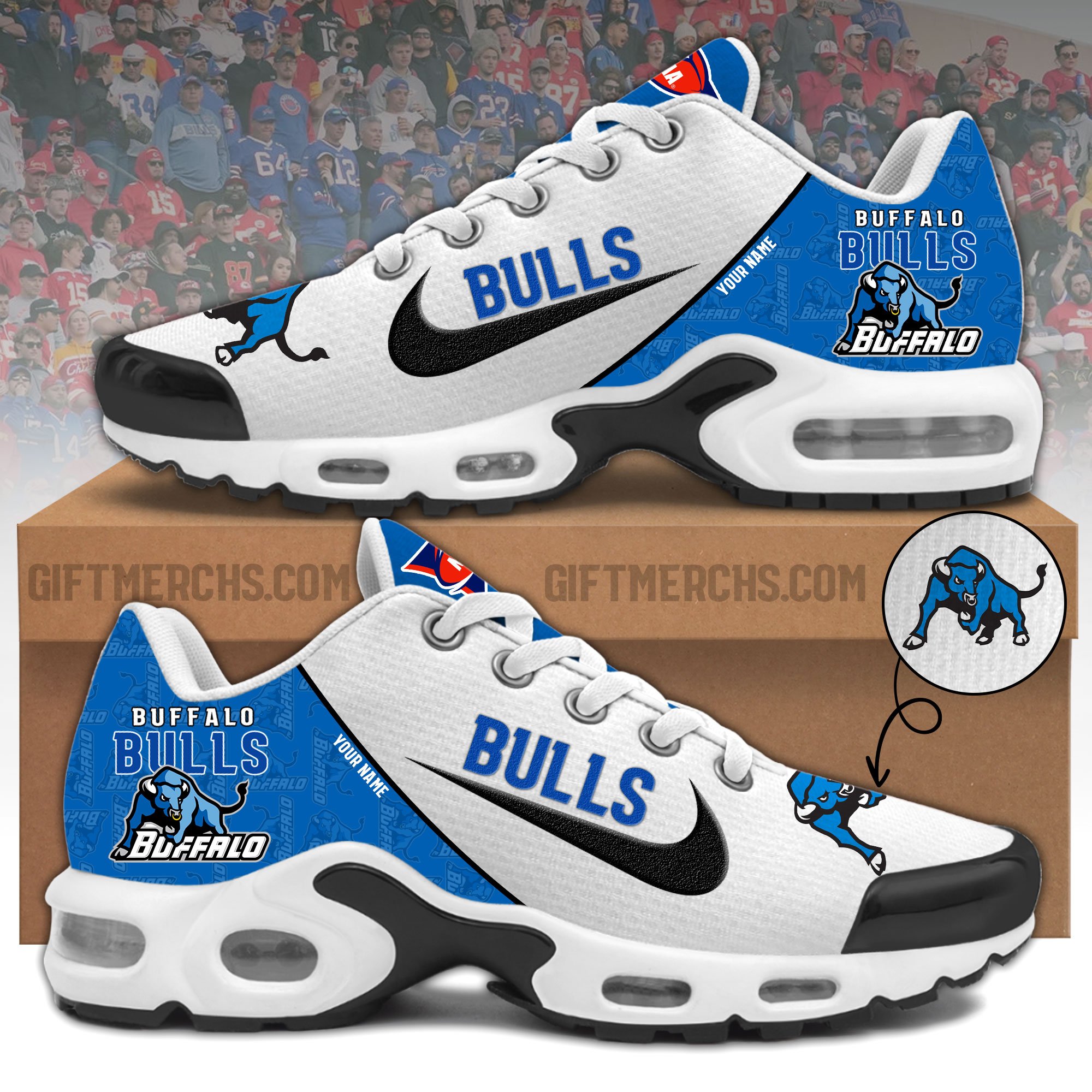 Buffalo Bulls Personalized Shoes - Famjoys Buffalo Bulls Personalized Shoes - Famjoys