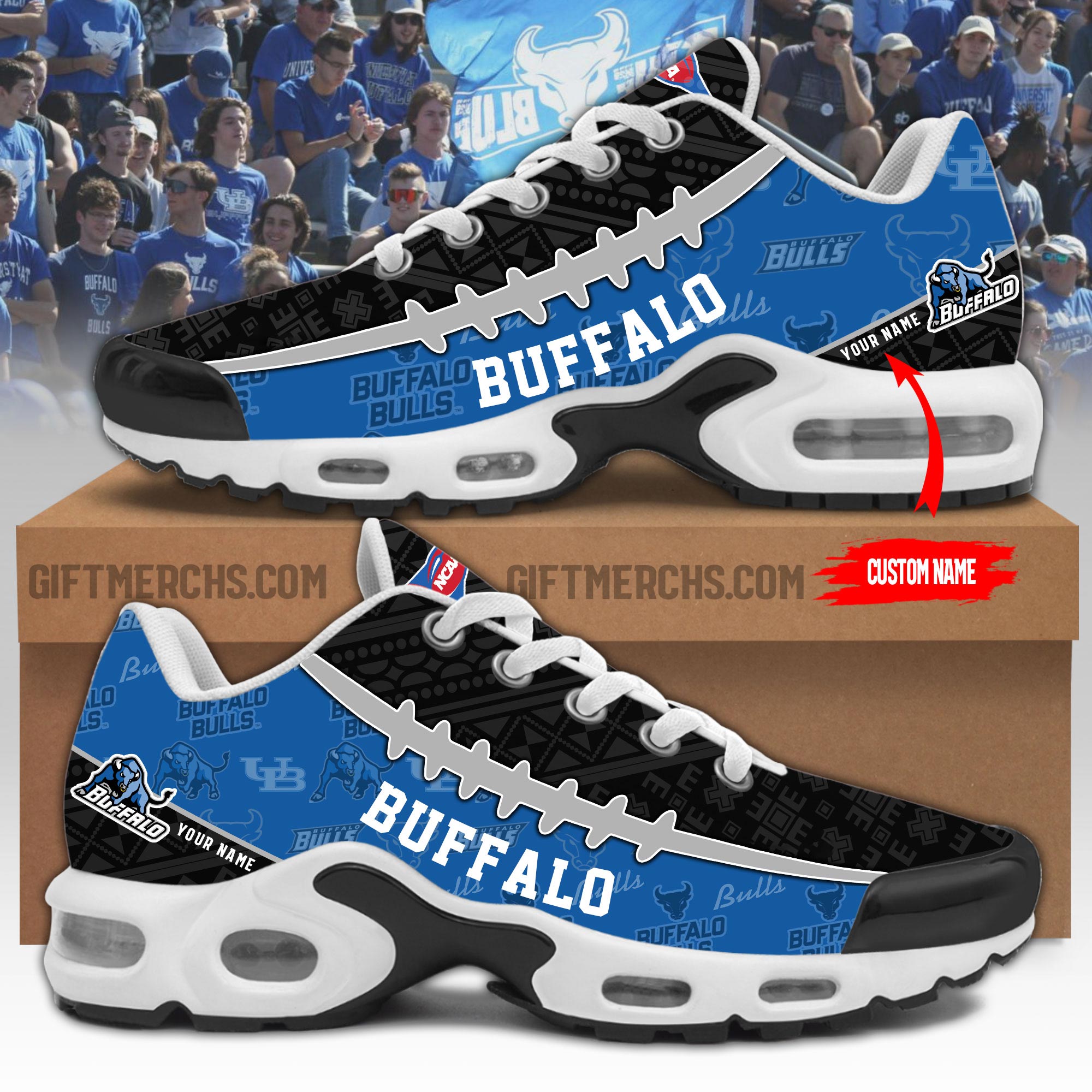 Buffalo Bulls Personalized Shoes - Famjoys Buffalo Bulls Personalized Shoes - Famjoys