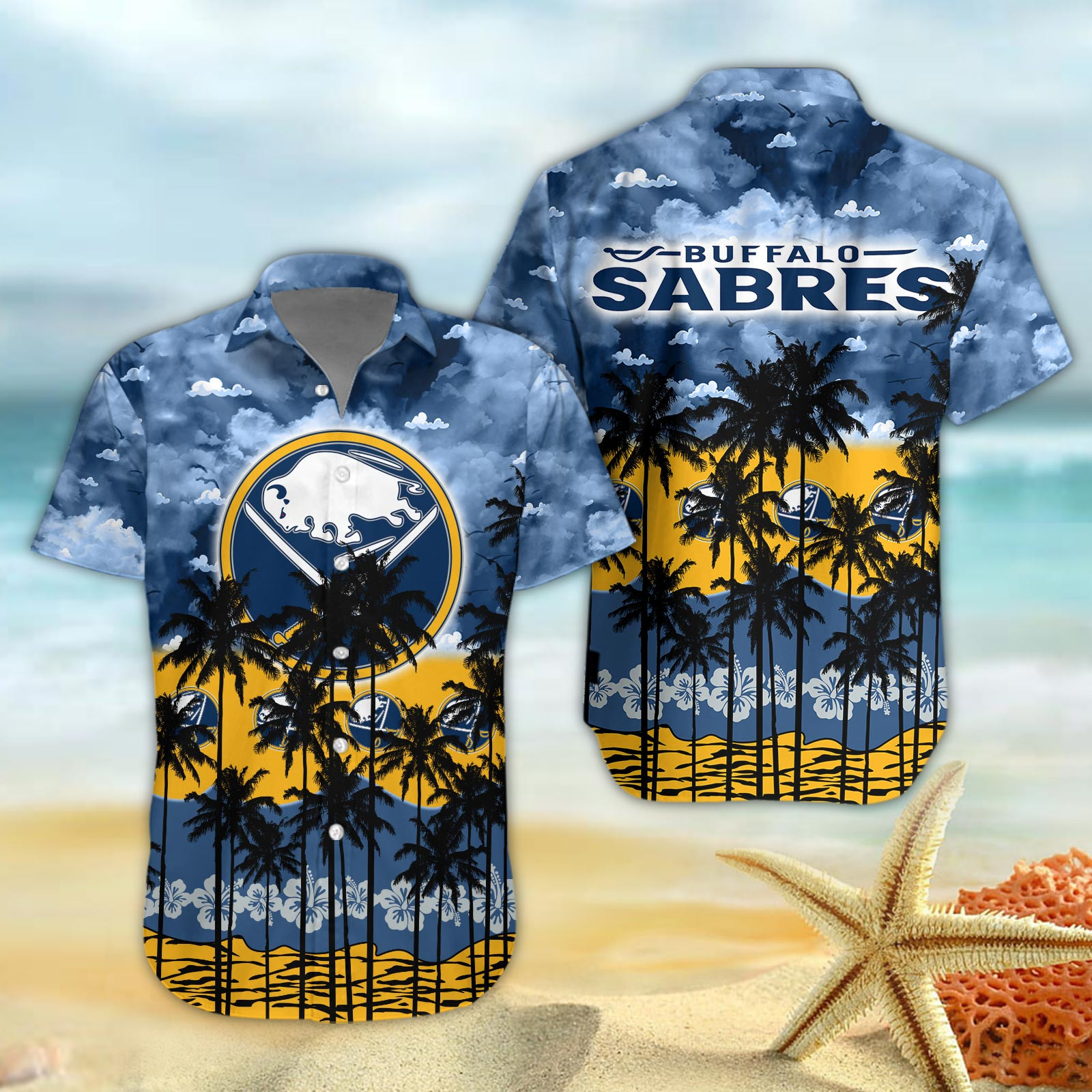 Buffalo Sabres Hawaiian Shirt - Famjoys Buffalo Sabres Hawaiian Shirt - Famjoys
