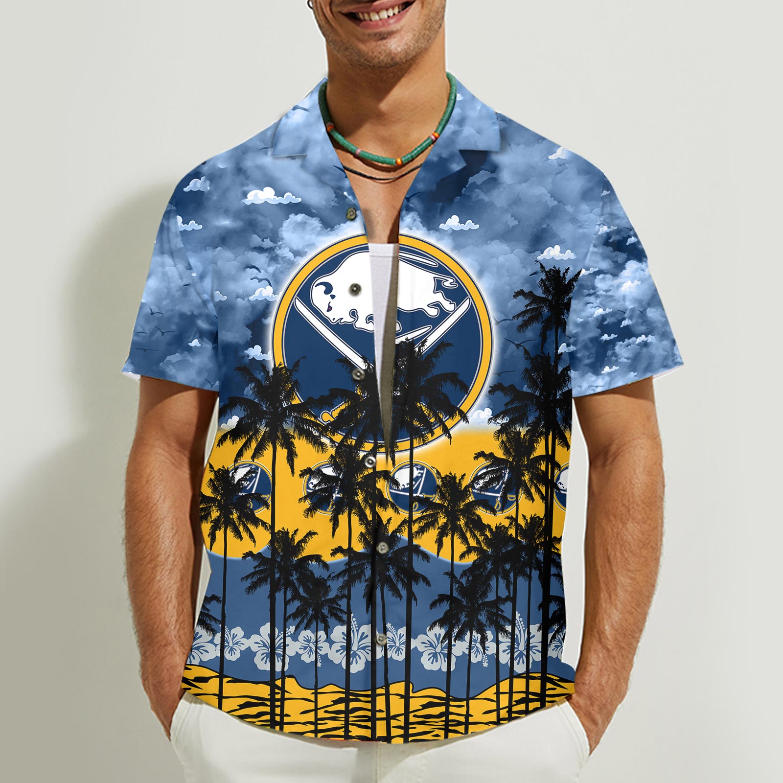 Buffalo Sabres Hawaiian Shirt - Famjoys Buffalo Sabres Hawaiian Shirt - Famjoys