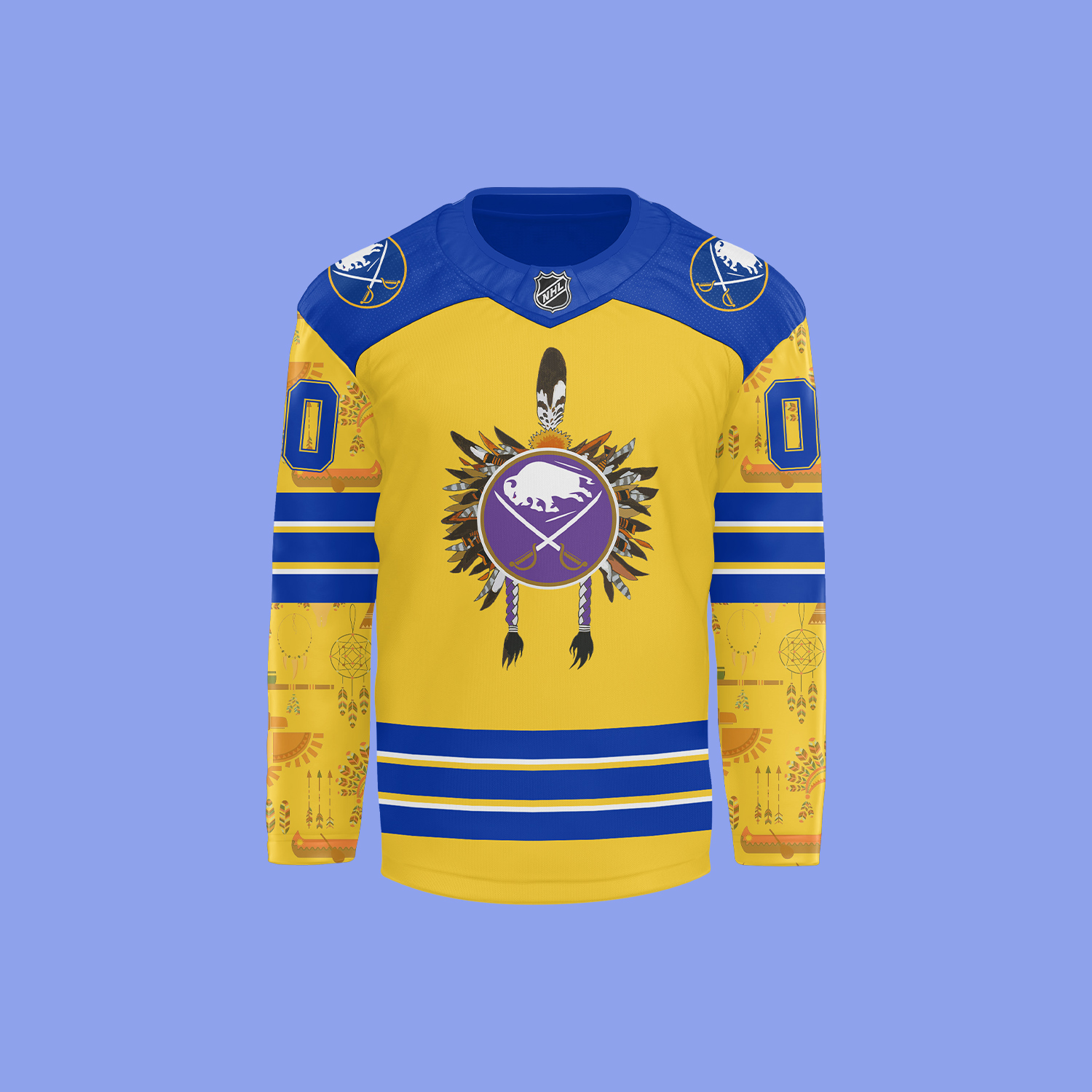 Buffalo Sabres NHL Native American Heritage Month Premium Jersey - Famjoys Buffalo Sabres NHL Native American Heritage Month Premium Jersey - Famjoys