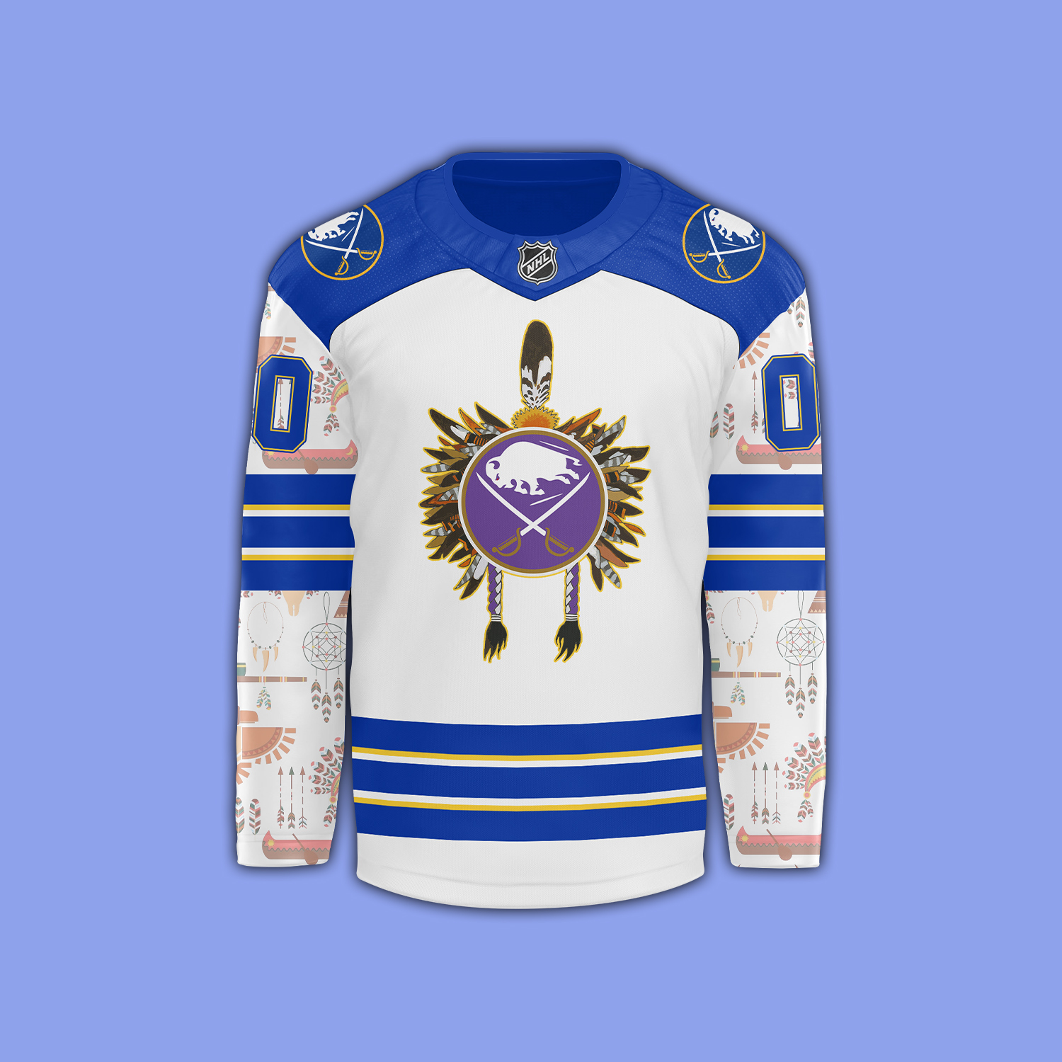 Buffalo Sabres NHL Native American Heritage Month Premium Jersey - Famjoys Buffalo Sabres NHL Native American Heritage Month Premium Jersey - Famjoys