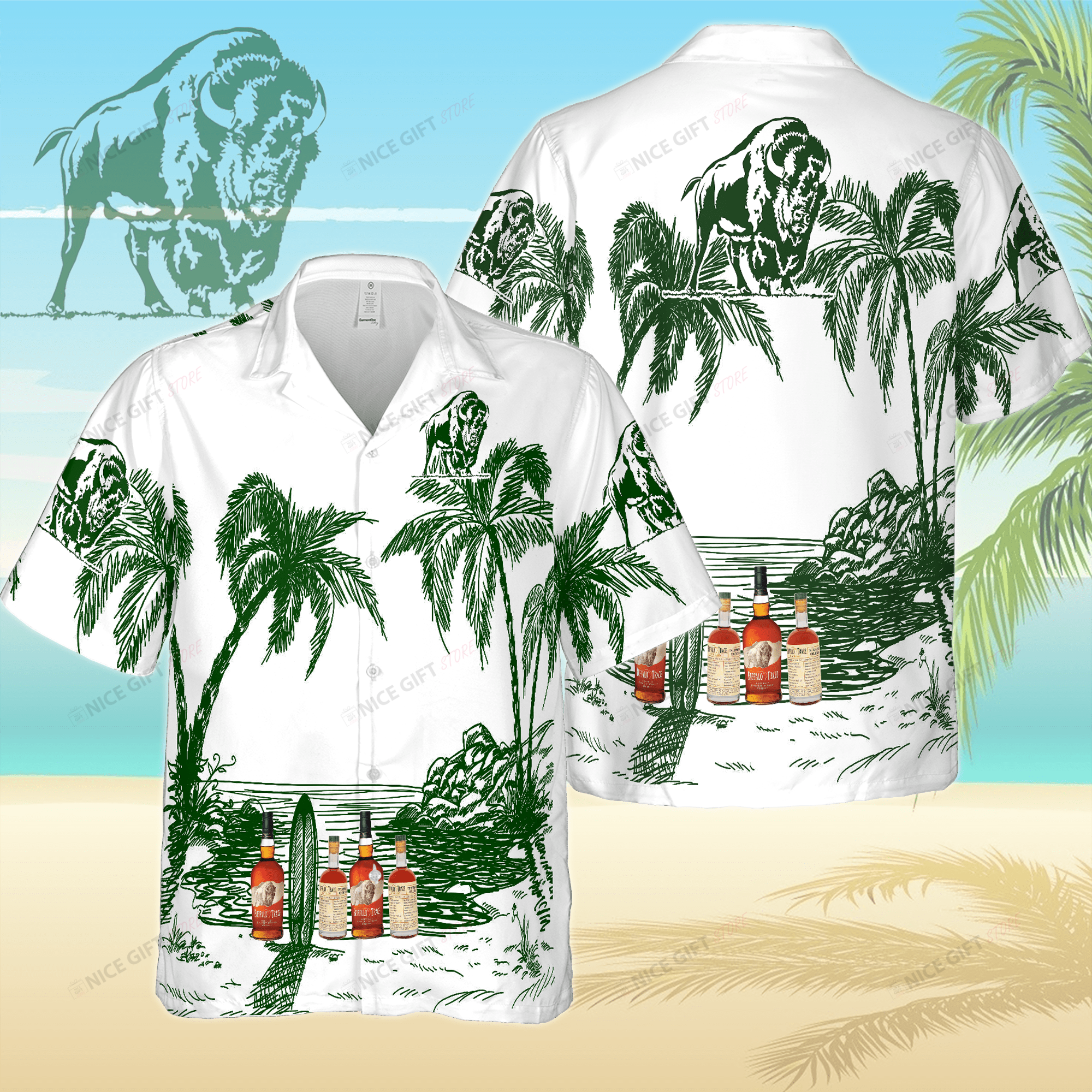 Buffalo Trace Hawaiian Shirt 3HS-L4X4 - Famjoys Buffalo Trace Hawaiian Shirt 3HS-L4X4 - Famjoys