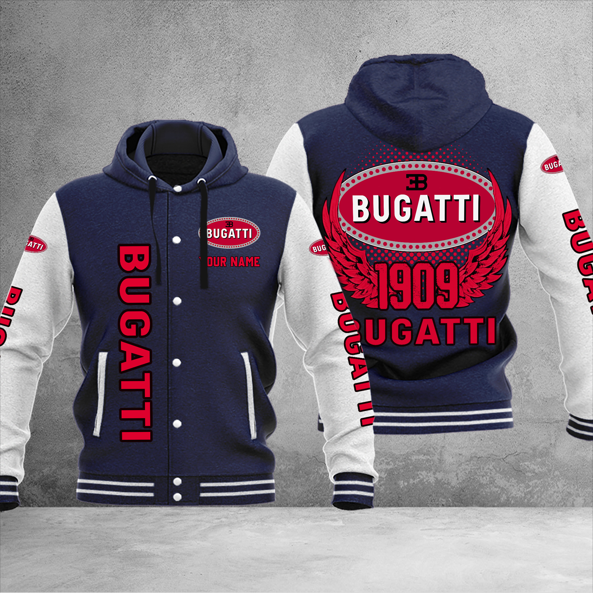 Bugatti DMHJ1025 Baseball Jacket Multicolor - Famjoys Bugatti DMHJ1025 Baseball Jacket Multicolor - Famjoys