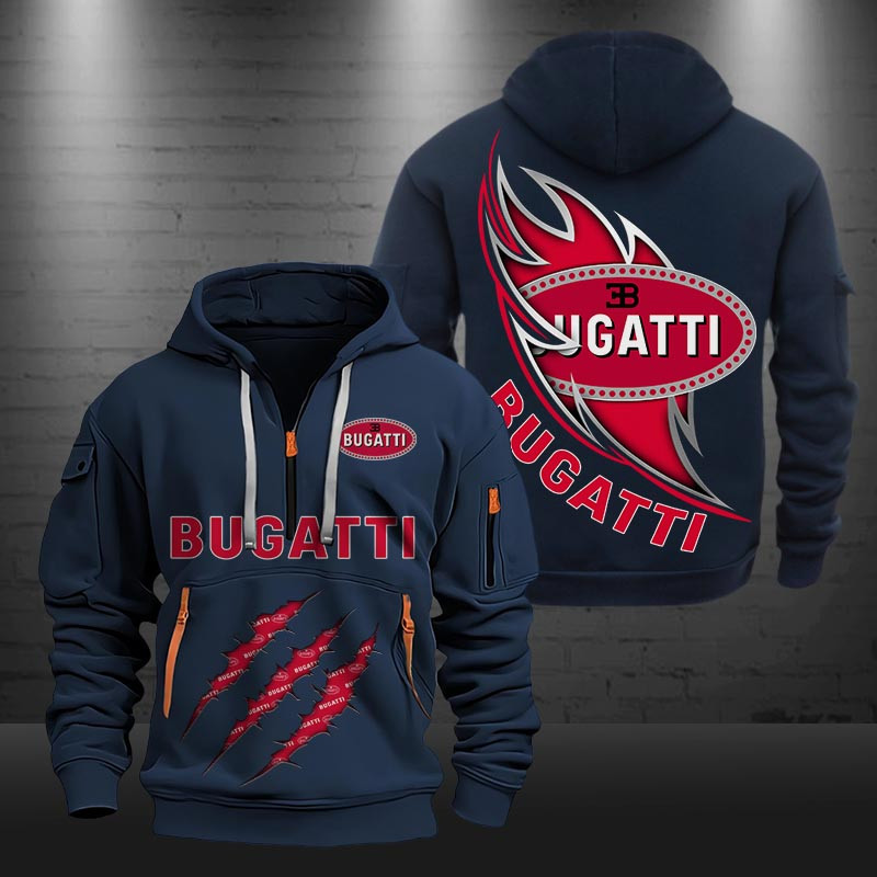 Bugatti New Zip Hoodie 0426 Multicolor - Famjoys Bugatti New Zip Hoodie 0426 Multicolor - Famjoys