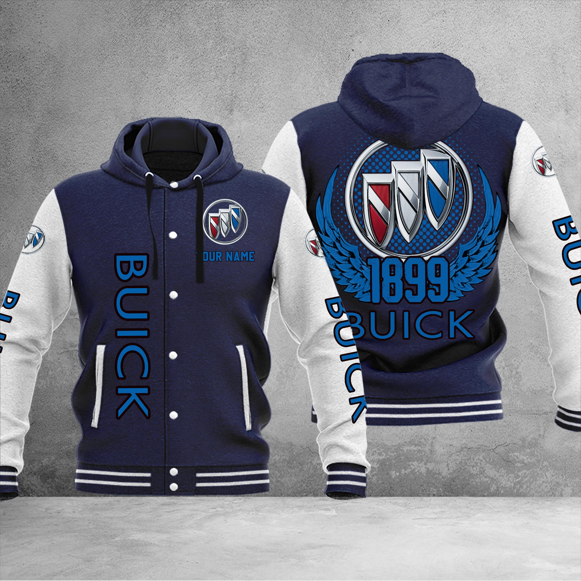 Buick DMHJ1026 Baseball Jacket Multicolor - Famjoys Buick DMHJ1026 Baseball Jacket Multicolor - Famjoys