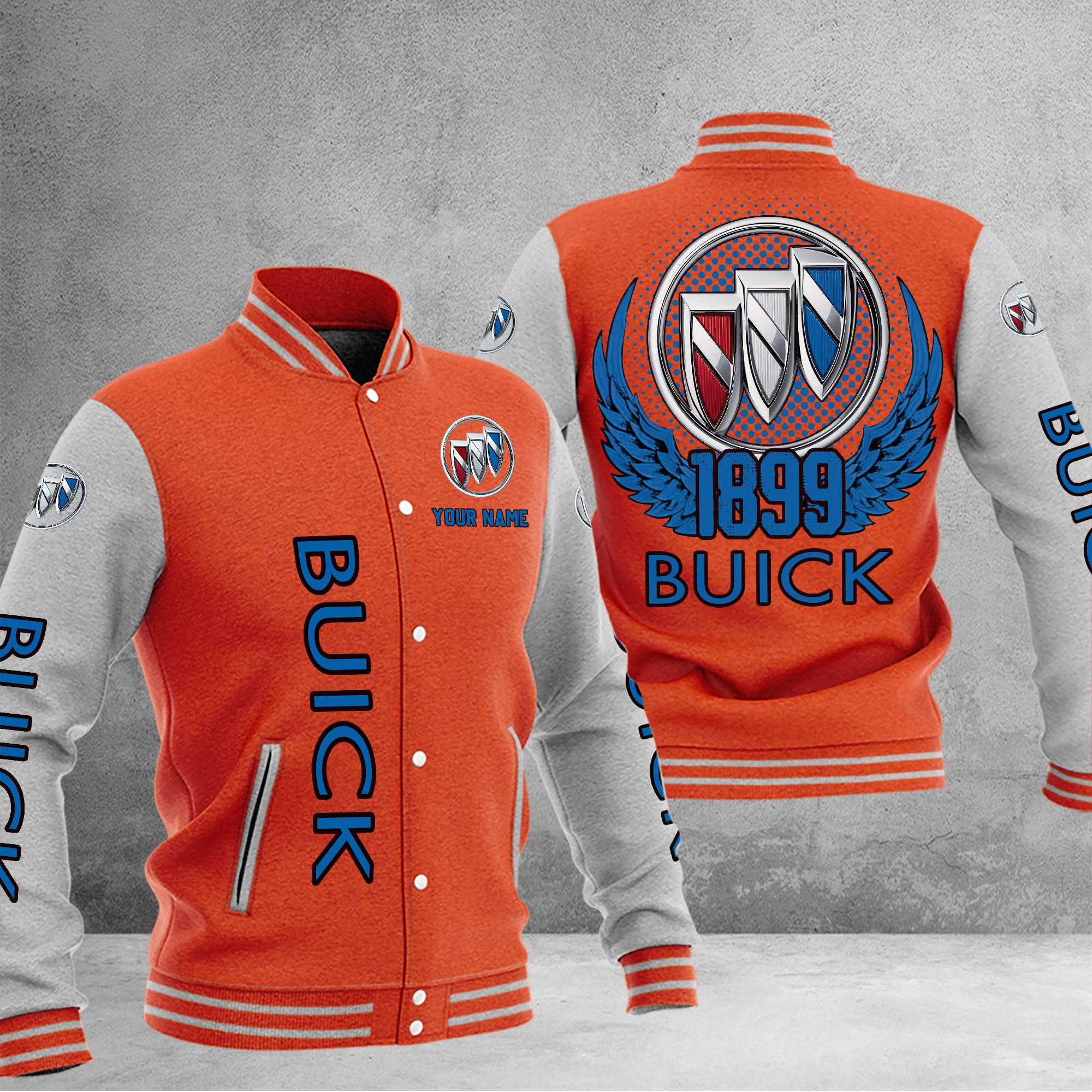 Buick DMHJ1026 Baseball Jacket Multicolor - Famjoys Buick DMHJ1026 Baseball Jacket Multicolor - Famjoys