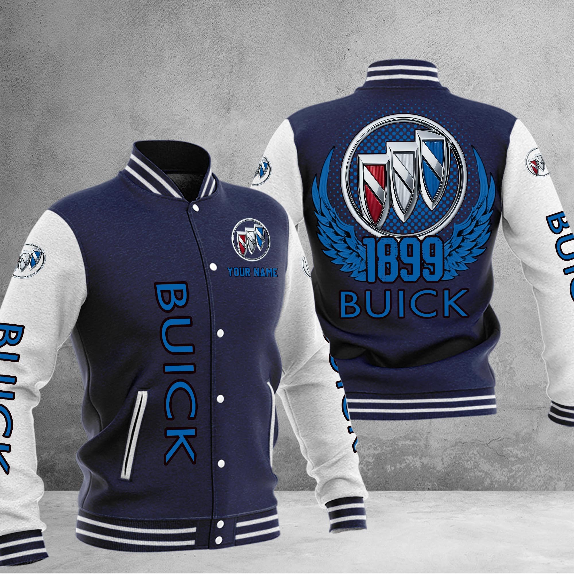 Buick DMHJ1026 Baseball Jacket Multicolor - Famjoys Buick DMHJ1026 Baseball Jacket Multicolor - Famjoys