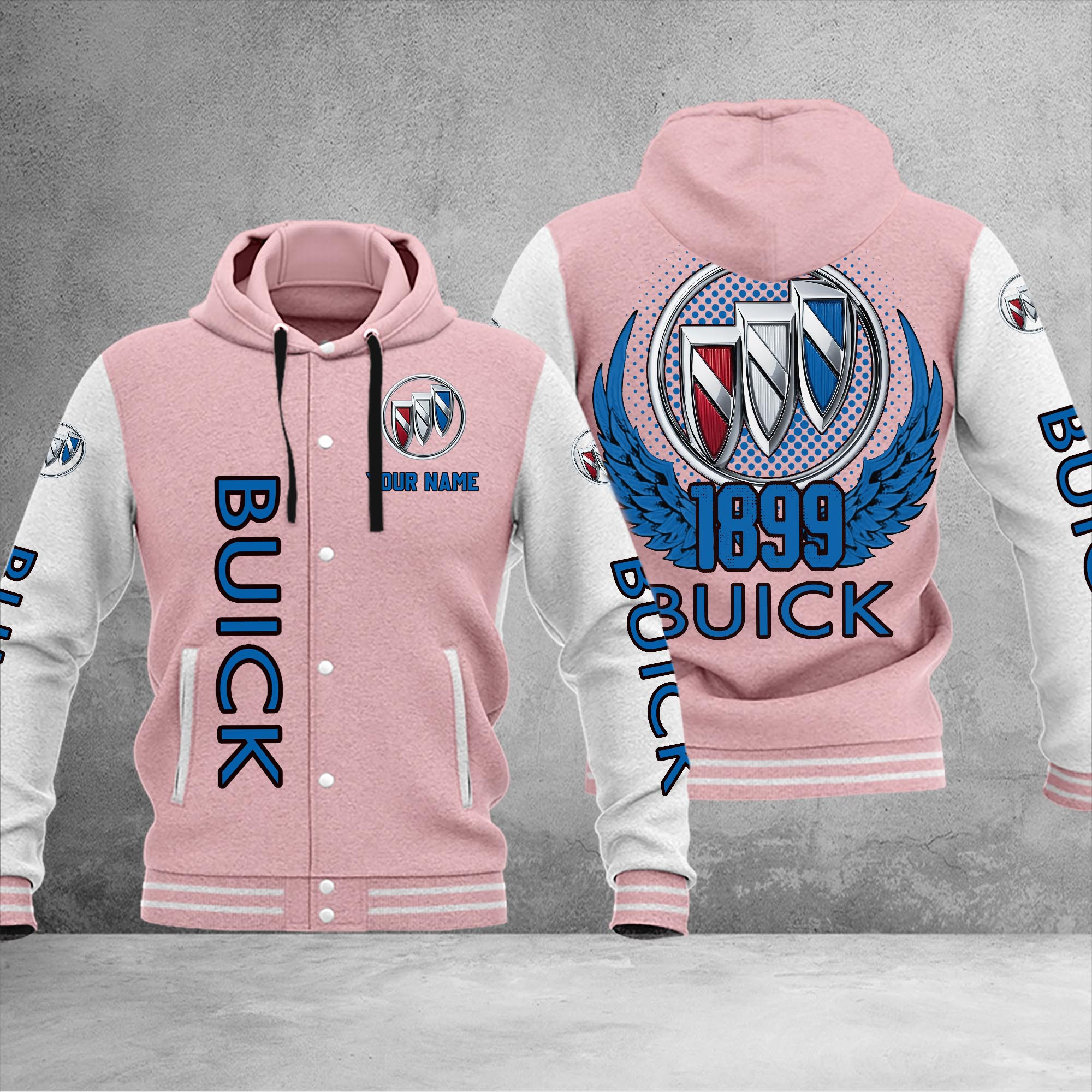 Buick DMHJ1026 Baseball Jacket Multicolor - Famjoys Buick DMHJ1026 Baseball Jacket Multicolor - Famjoys