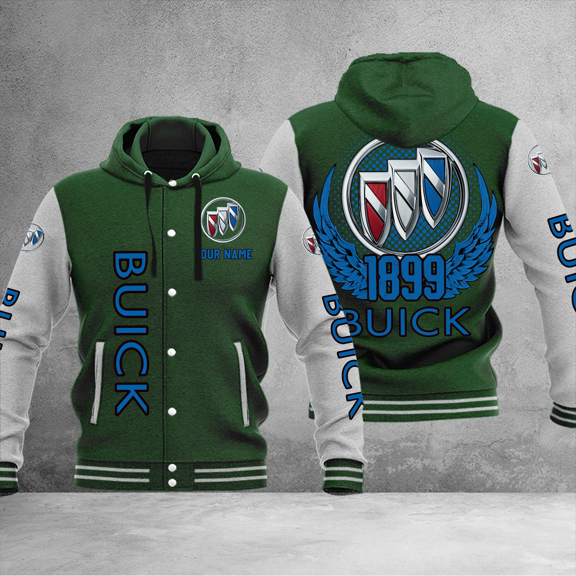 Buick DMHJ1026 Baseball Jacket Multicolor - Famjoys Buick DMHJ1026 Baseball Jacket Multicolor - Famjoys
