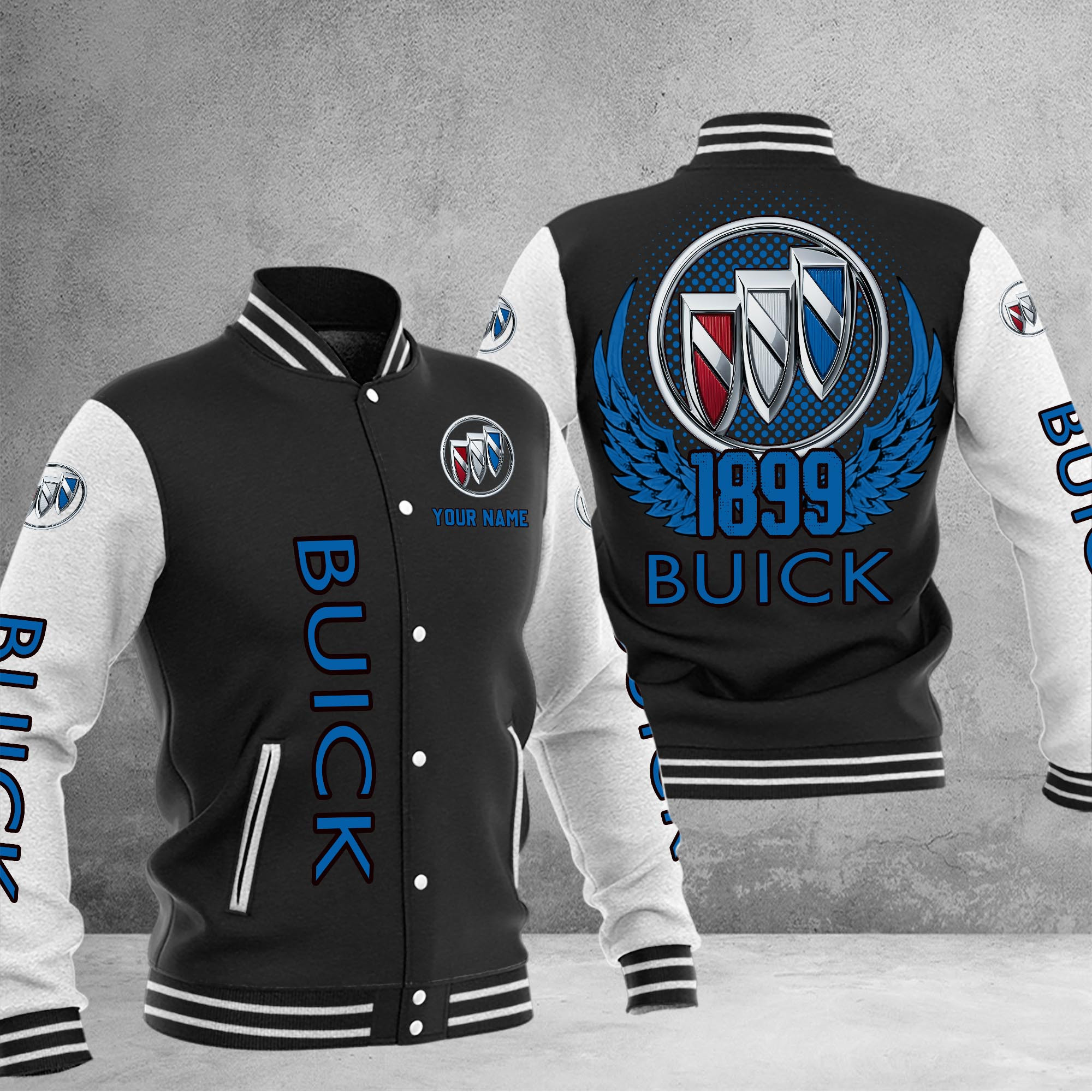Buick DMHJ1026 Baseball Jacket Multicolor - Famjoys Buick DMHJ1026 Baseball Jacket Multicolor - Famjoys