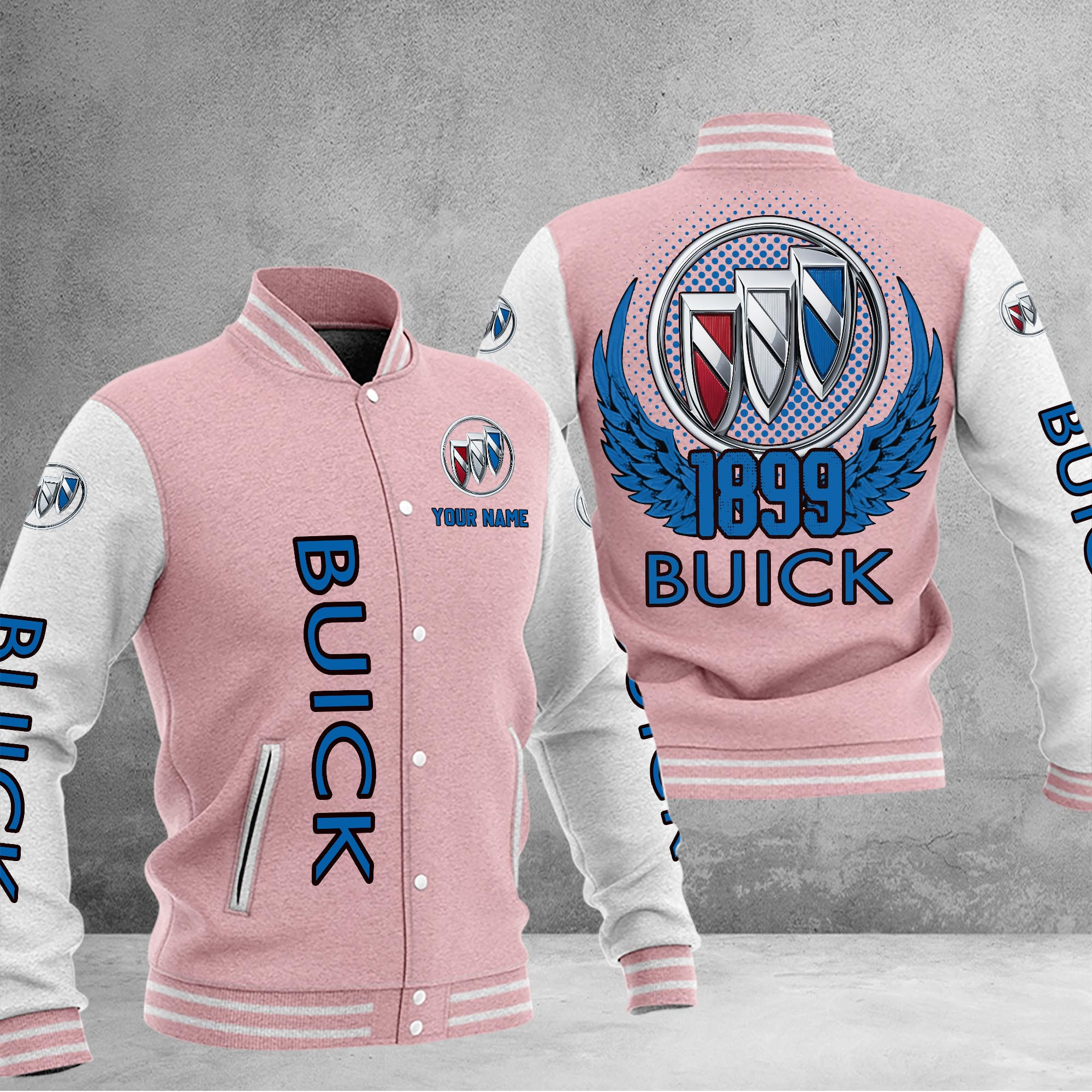 Buick DMHJ1026 Baseball Jacket Multicolor - Famjoys Buick DMHJ1026 Baseball Jacket Multicolor - Famjoys