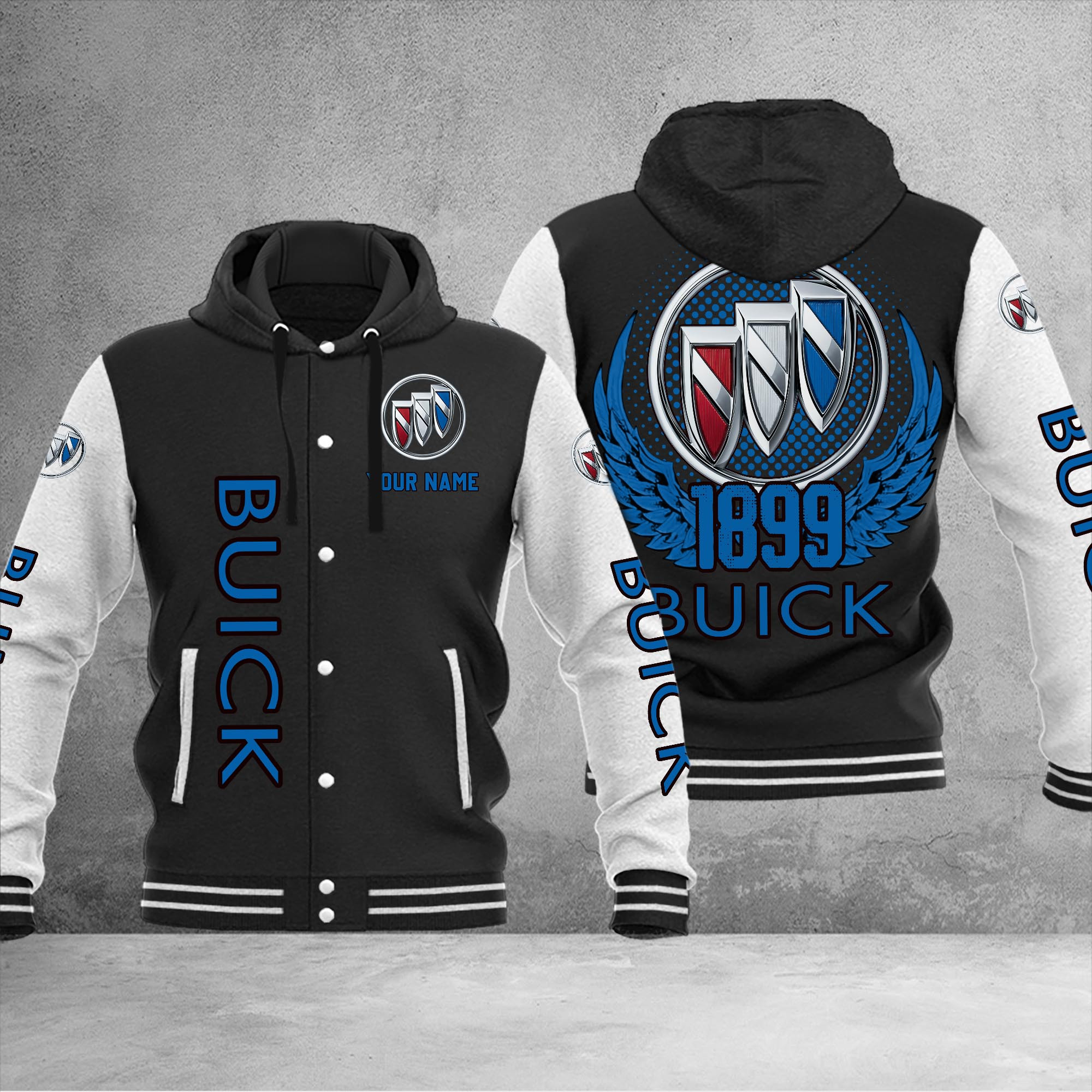 Buick DMHJ1026 Baseball Jacket Multicolor - Famjoys Buick DMHJ1026 Baseball Jacket Multicolor - Famjoys