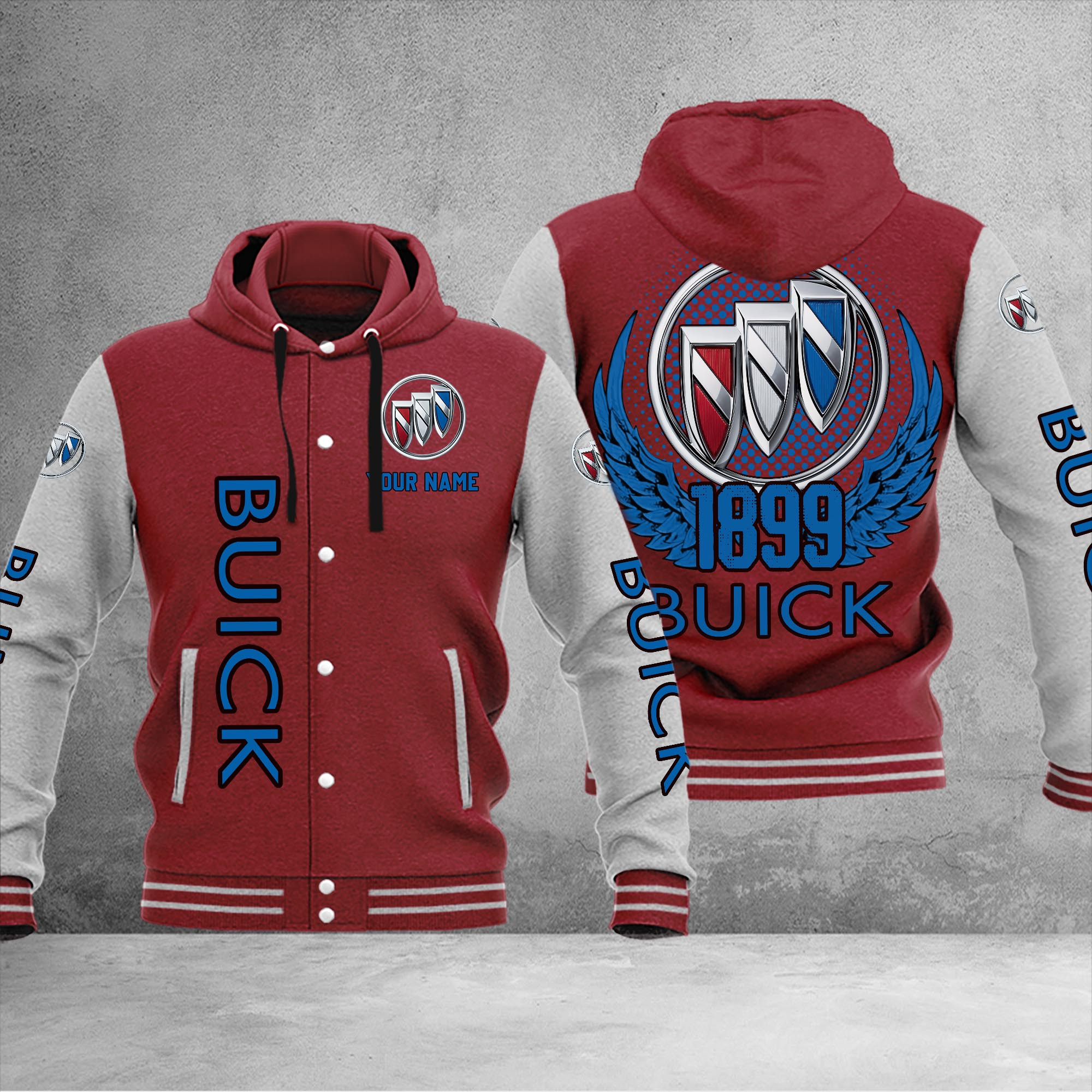 Buick DMHJ1026 Baseball Jacket Multicolor - Famjoys Buick DMHJ1026 Baseball Jacket Multicolor - Famjoys