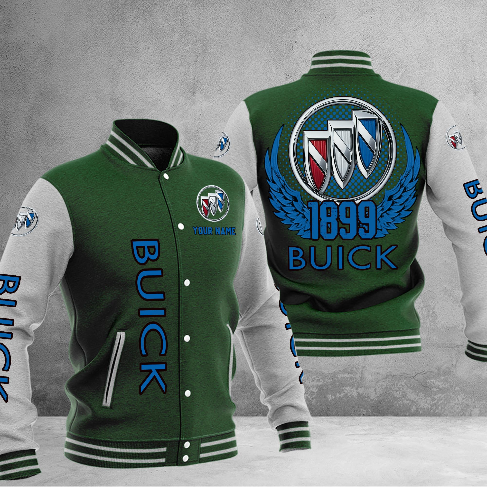 Buick DMHJ1026 Baseball Jacket Multicolor - Famjoys Buick DMHJ1026 Baseball Jacket Multicolor - Famjoys